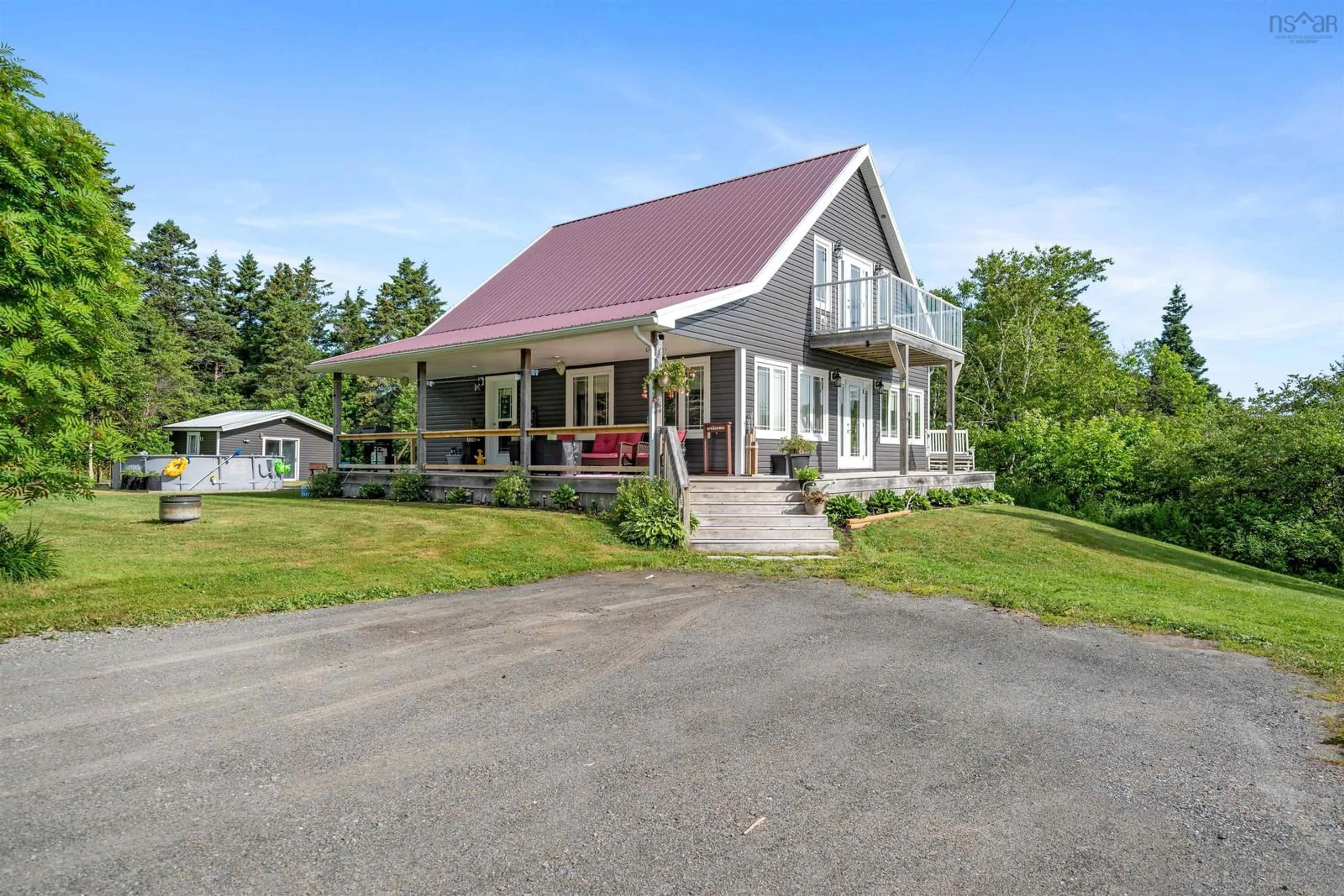 A pic from outside/outdoor area/front of a property/back of a property/a pic from drone, unknown for 1741 Havre Boucher Rd, Havre Boucher Nova Scotia B0H 1P0