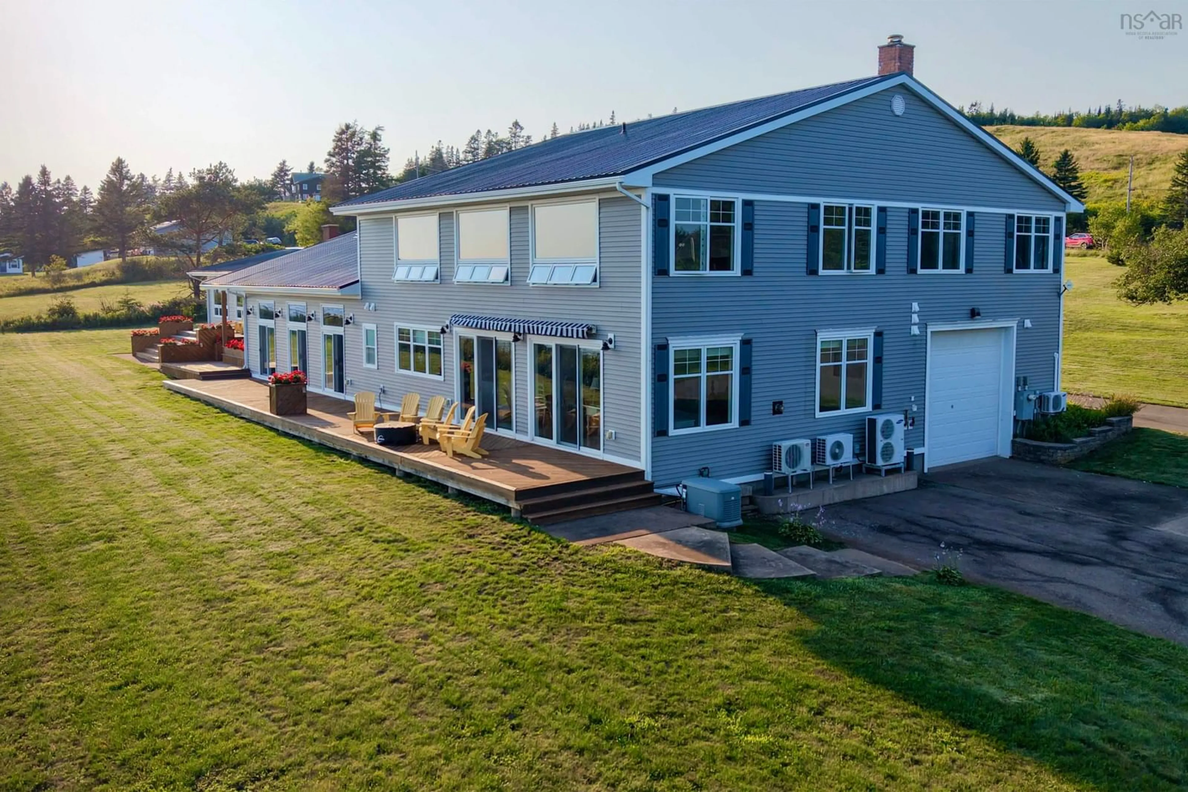 A pic from outside/outdoor area/front of a property/back of a property/a pic from drone, water/lake/river/ocean view for 1212 Two Islands Rd, Greenhill Nova Scotia B0M 1S0