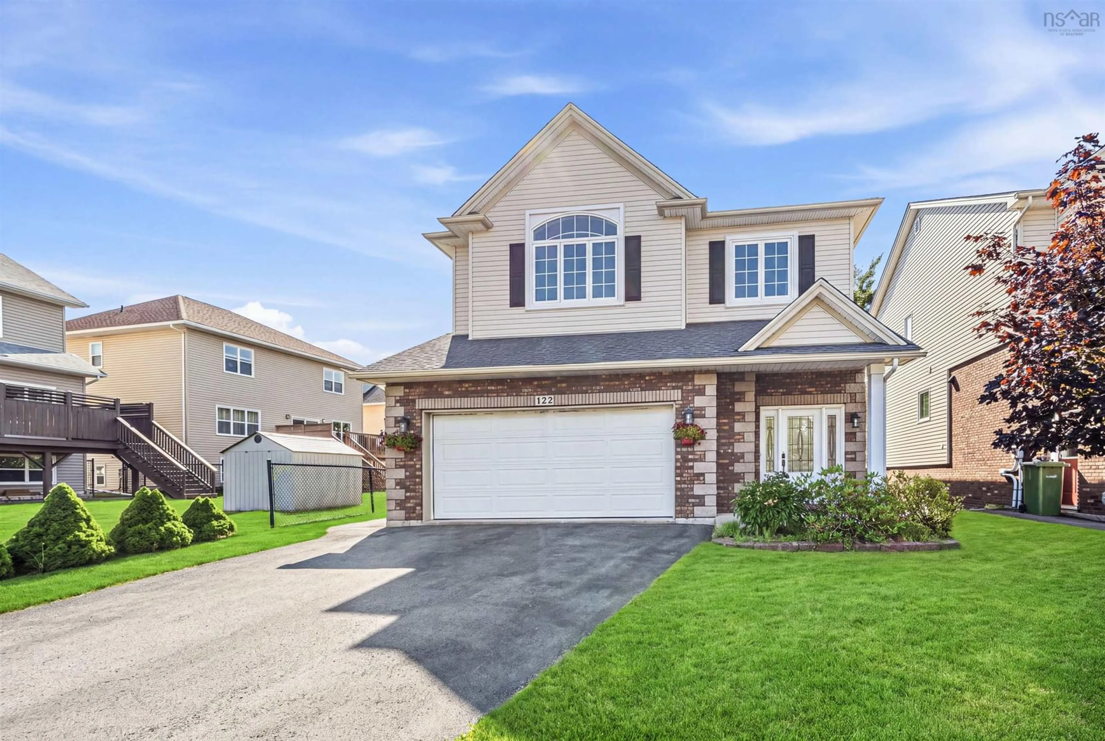 Home with vinyl exterior material, street for 122 Windridge Lane, Bedford South Nova Scotia B4A 0G2