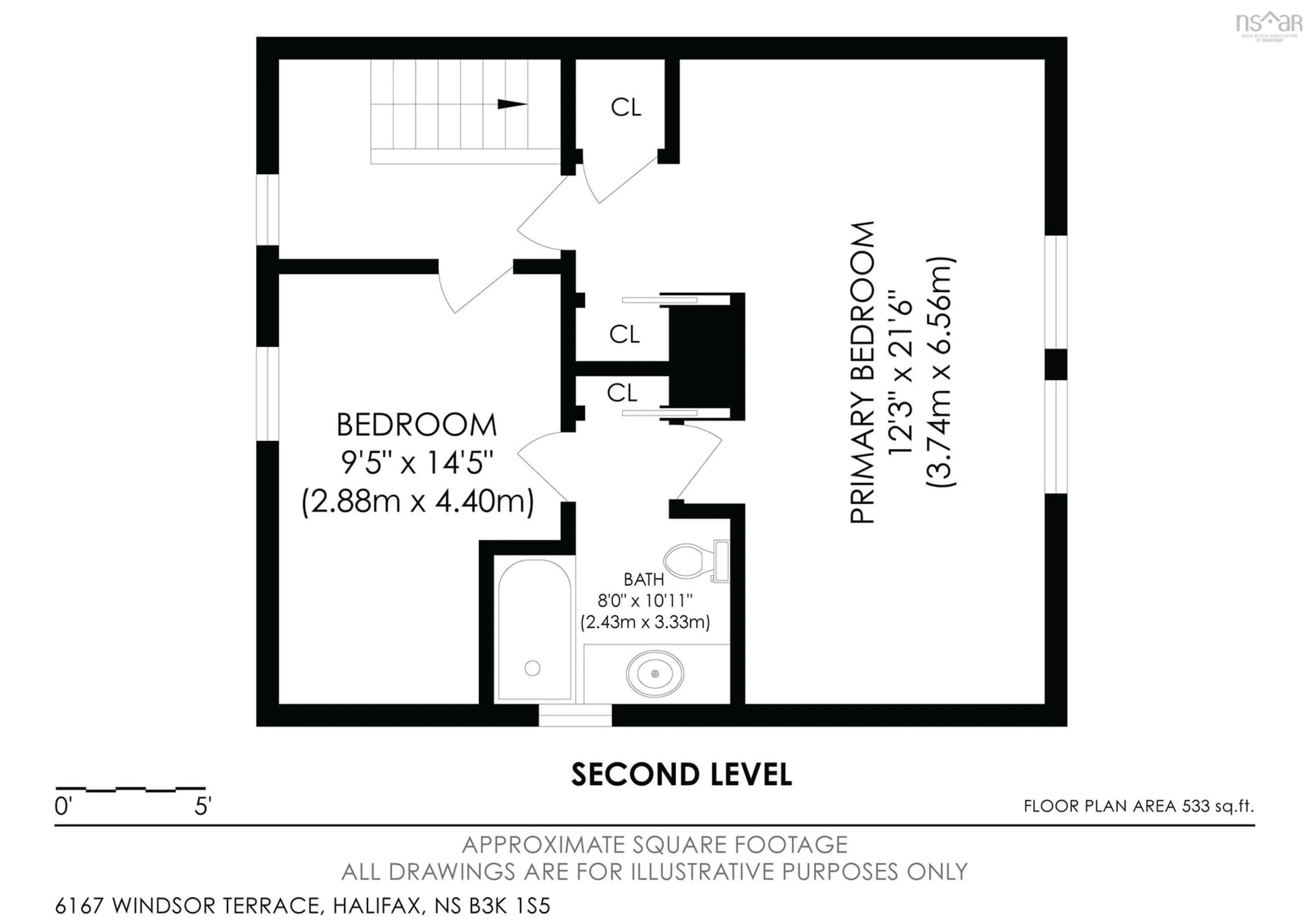 Floor plan for 6167 Windsor Terr, Halifax Peninsula Nova Scotia B3K 1S5