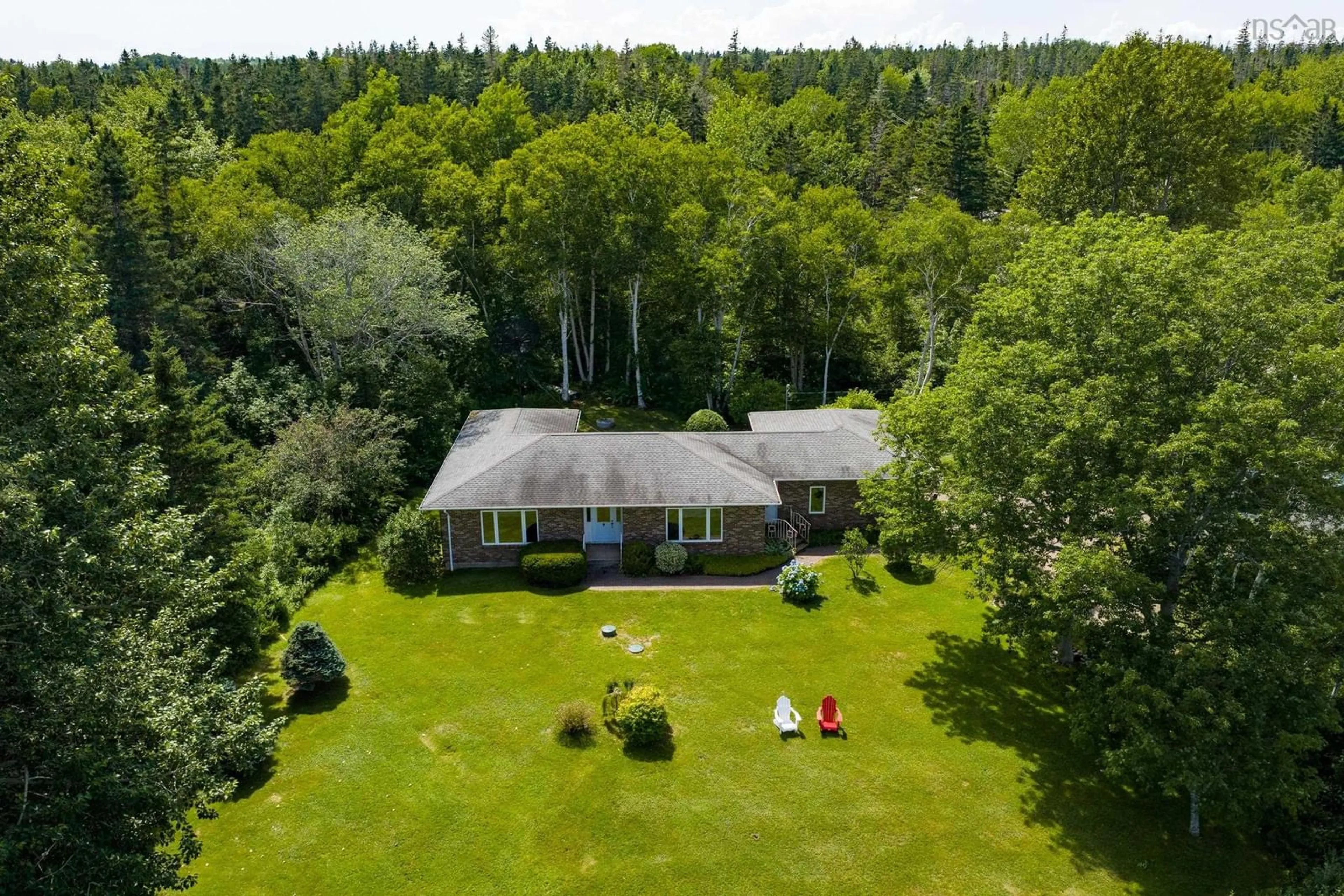 A pic from outside/outdoor area/front of a property/back of a property/a pic from drone, unknown for 4145 Highway 329, Bayswater Nova Scotia B0J 1T0