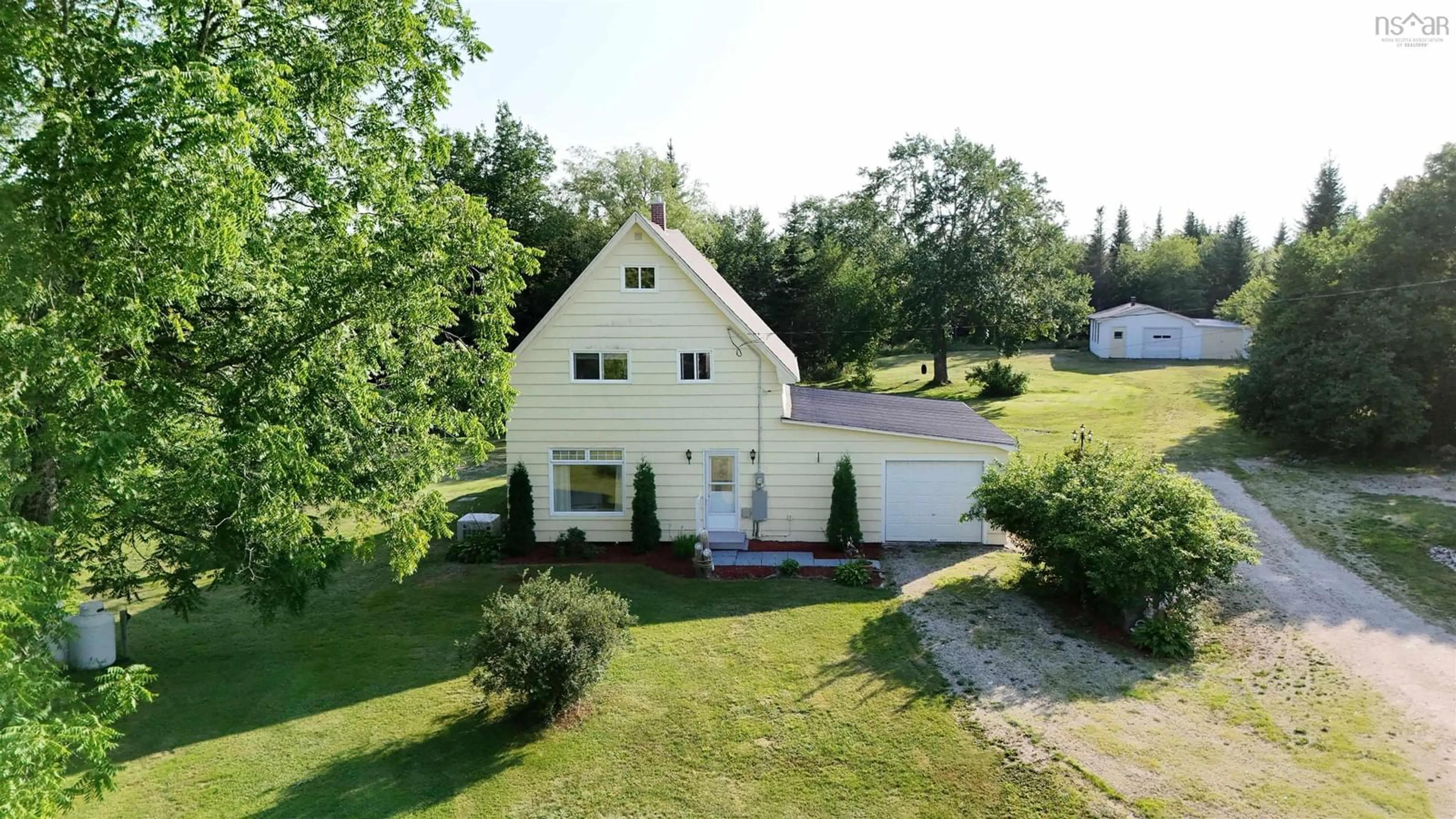 A pic from outside/outdoor area/front of a property/back of a property/a pic from drone, unknown for 2921 Highway 12, Seffernsville Nova Scotia B0J 2M0