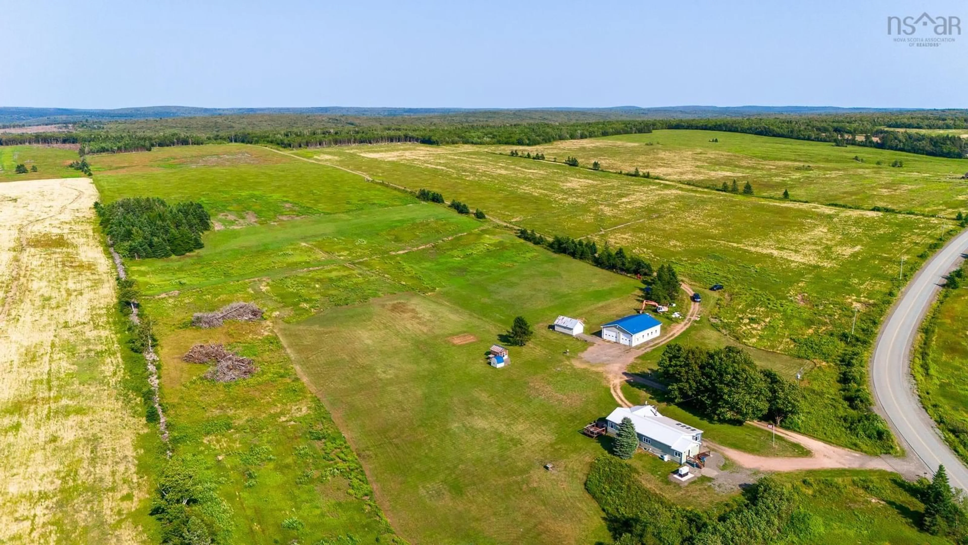 A pic from outside/outdoor area/front of a property/back of a property/a pic from drone, water/lake/river/ocean view for 238 Lynn Rd, East Mapleton Nova Scotia B0M 1W0