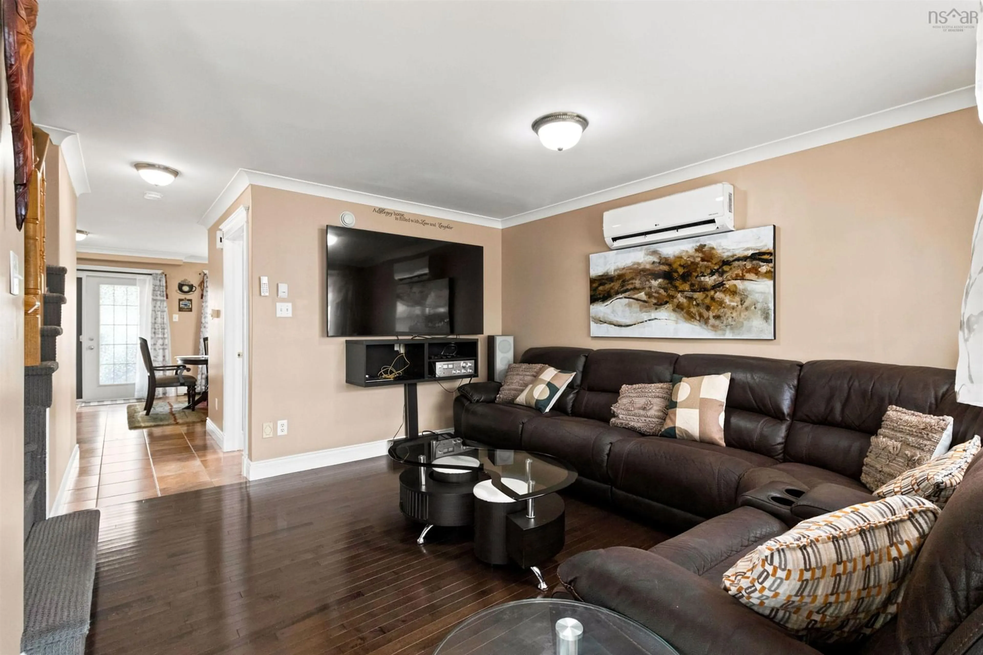 Living room with furniture, wood/laminate floor for 71 Cutter Drive Dr, Rockingham Nova Scotia B3M 4W6