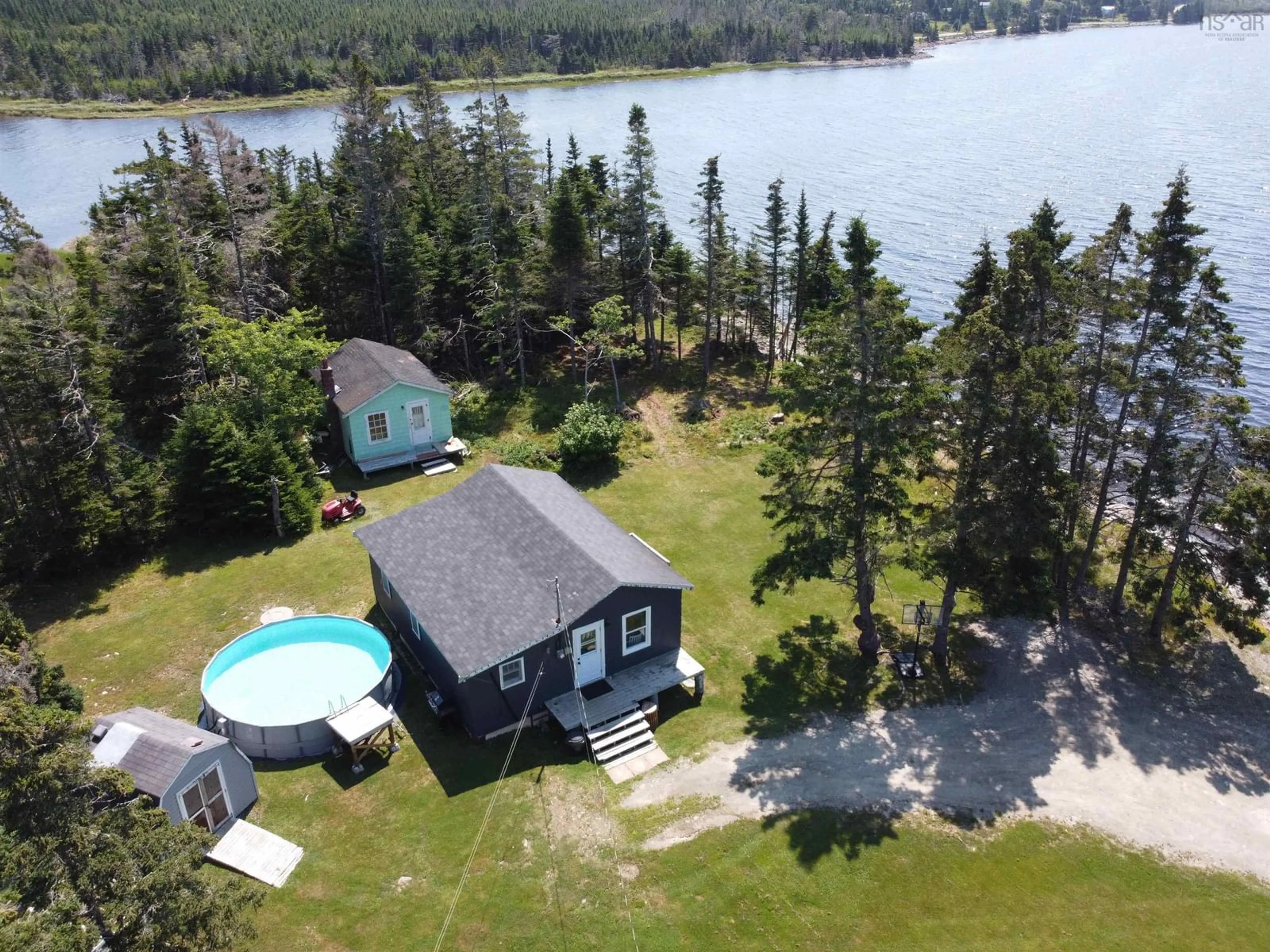A pic from outside/outdoor area/front of a property/back of a property/a pic from drone, water/lake/river/ocean view for 282 Passage Rd, Watt Section Nova Scotia B0J 3B0