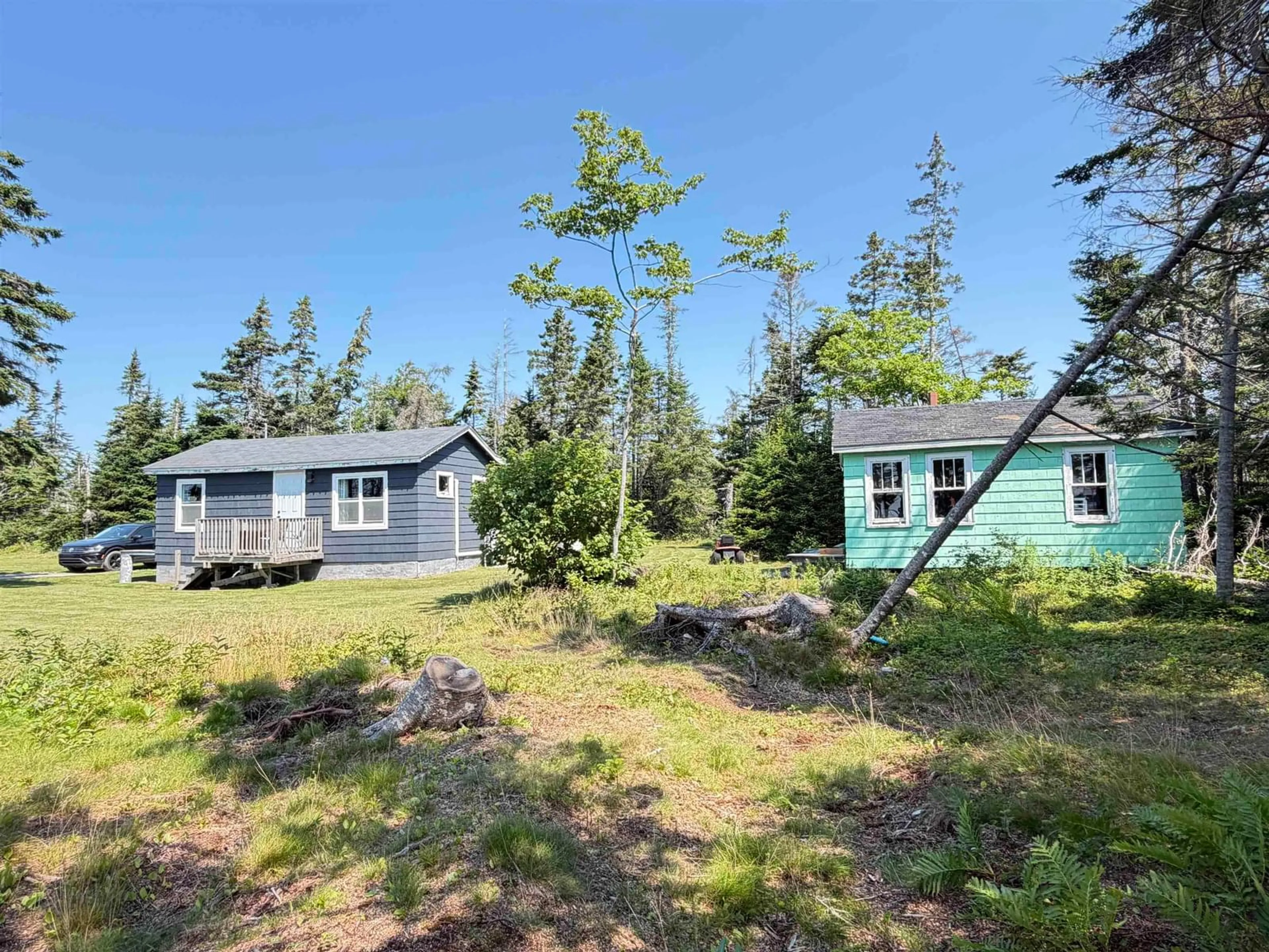 A pic from outside/outdoor area/front of a property/back of a property/a pic from drone, forest/trees view for 282 Passage Rd, Watt Section Nova Scotia B0J 3B0
