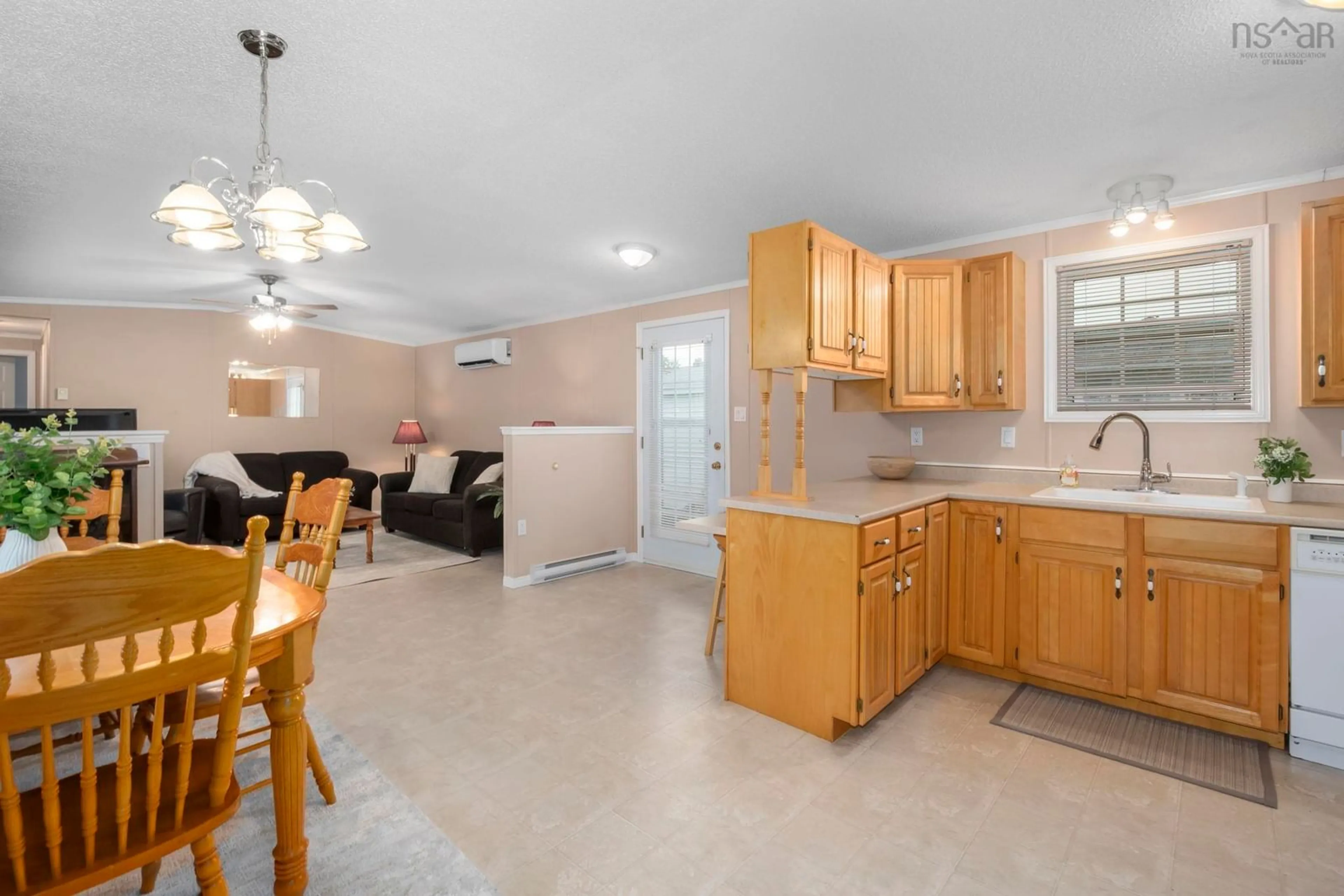 Open concept kitchen, ceramic/tile floor for 17 High Street Estate, New Glasgow Nova Scotia B2H 4B8