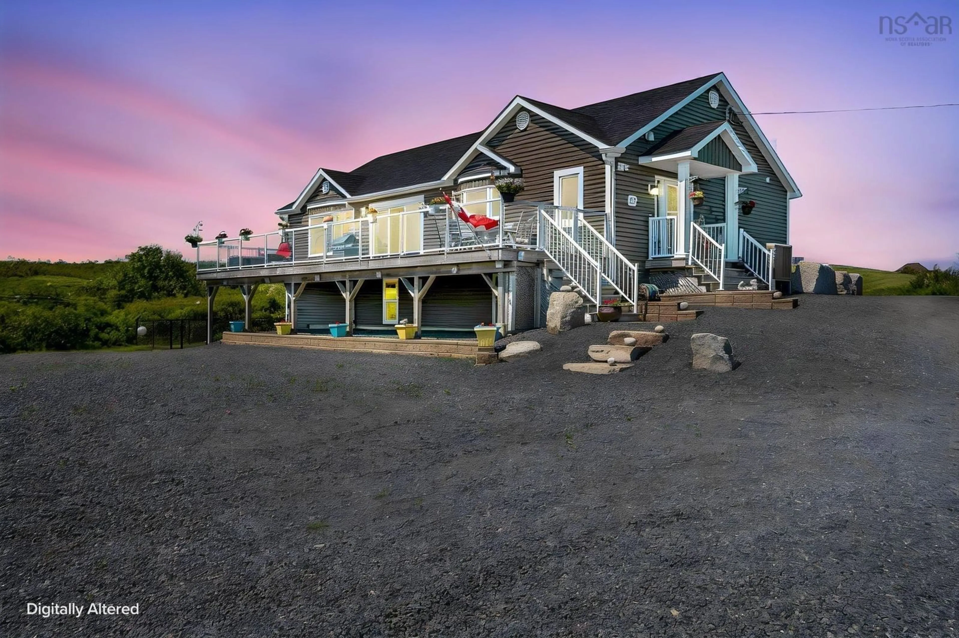 A pic from outside/outdoor area/front of a property/back of a property/a pic from drone, water/lake/river/ocean view for 21 Leo Lane, Terence Bay Nova Scotia B3T 0B7