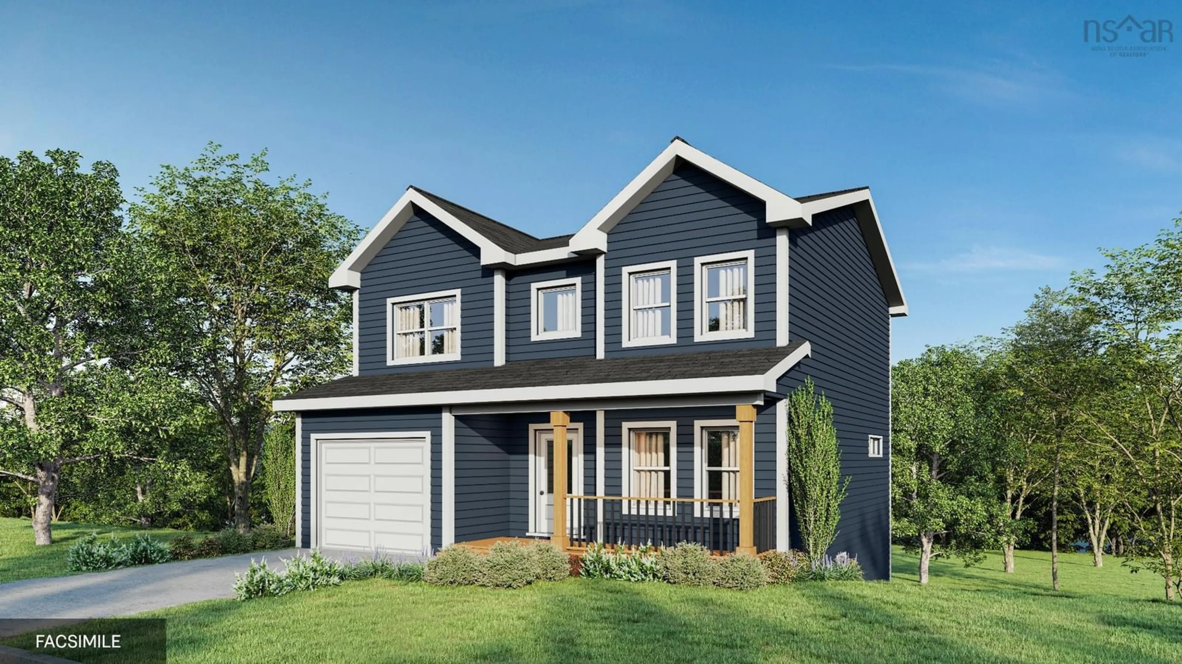 Home with vinyl exterior material, street for 18 Lukes Lane, Hacketts Cove Nova Scotia B3Z 3J9