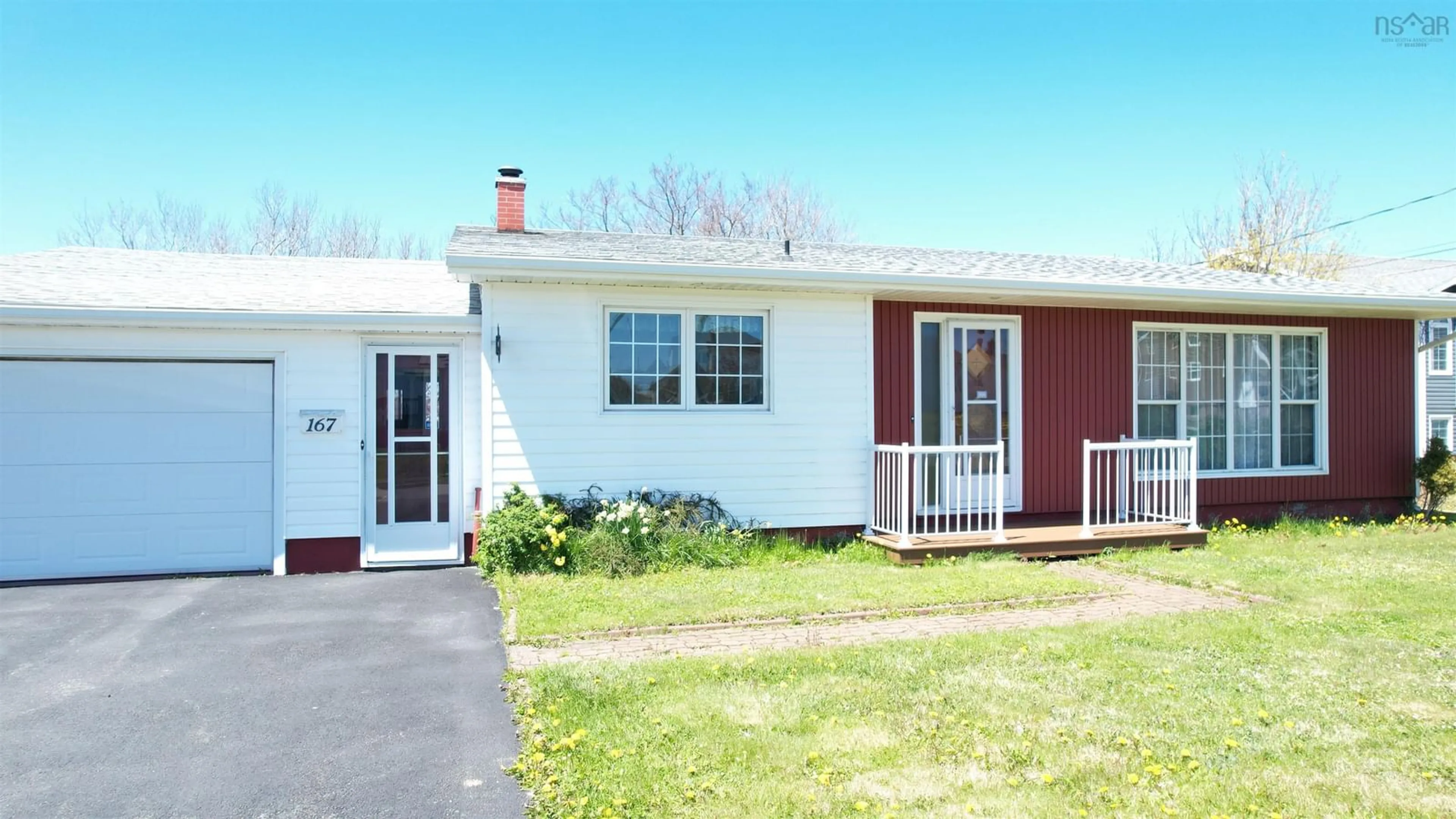 Home with vinyl exterior material, street for 167 Blackett, Glace Bay Nova Scotia B1A 1E4