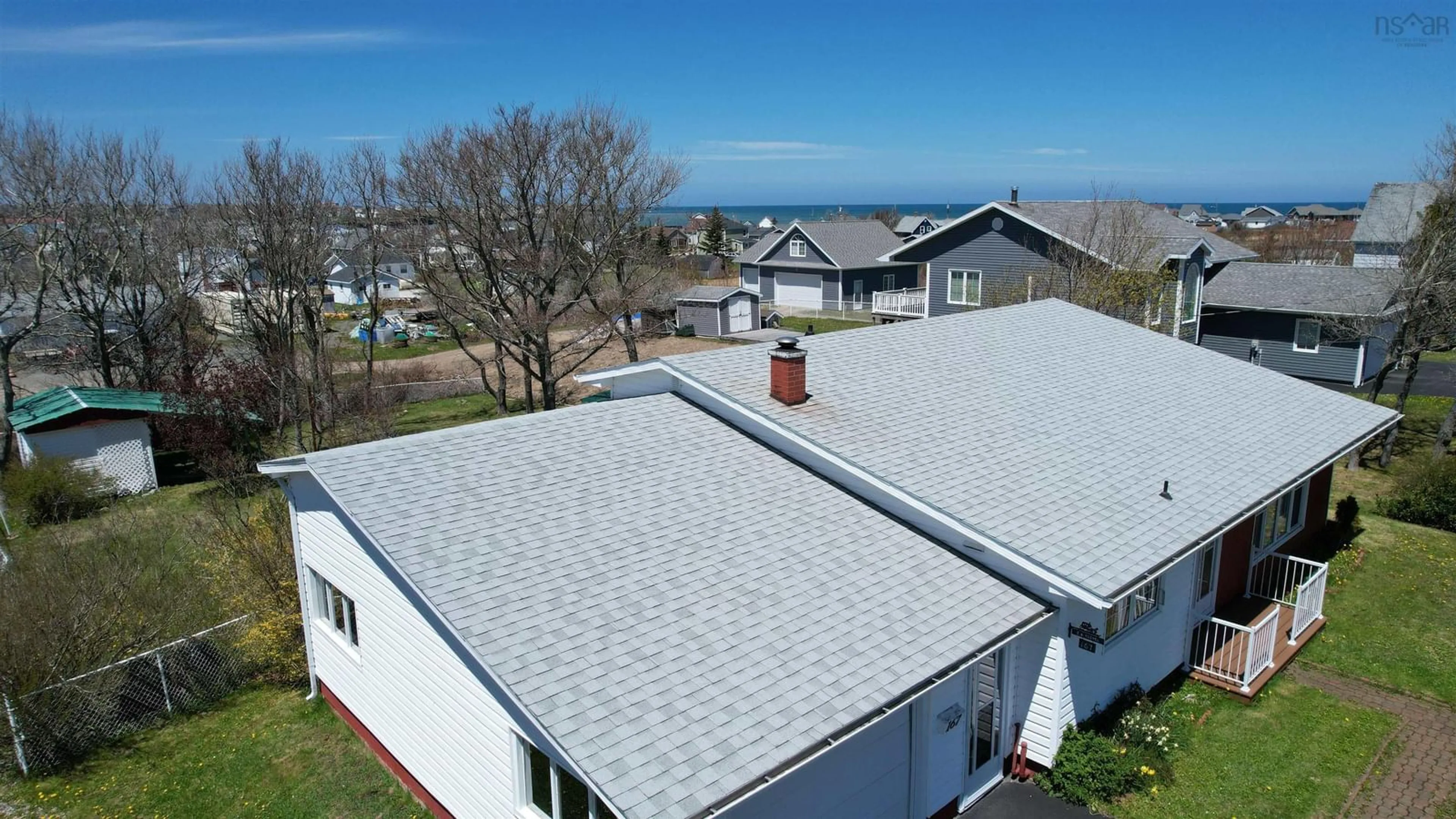 A pic from outside/outdoor area/front of a property/back of a property/a pic from drone, unknown for 167 Blackett St, Glace Bay Nova Scotia B1A 1E4
