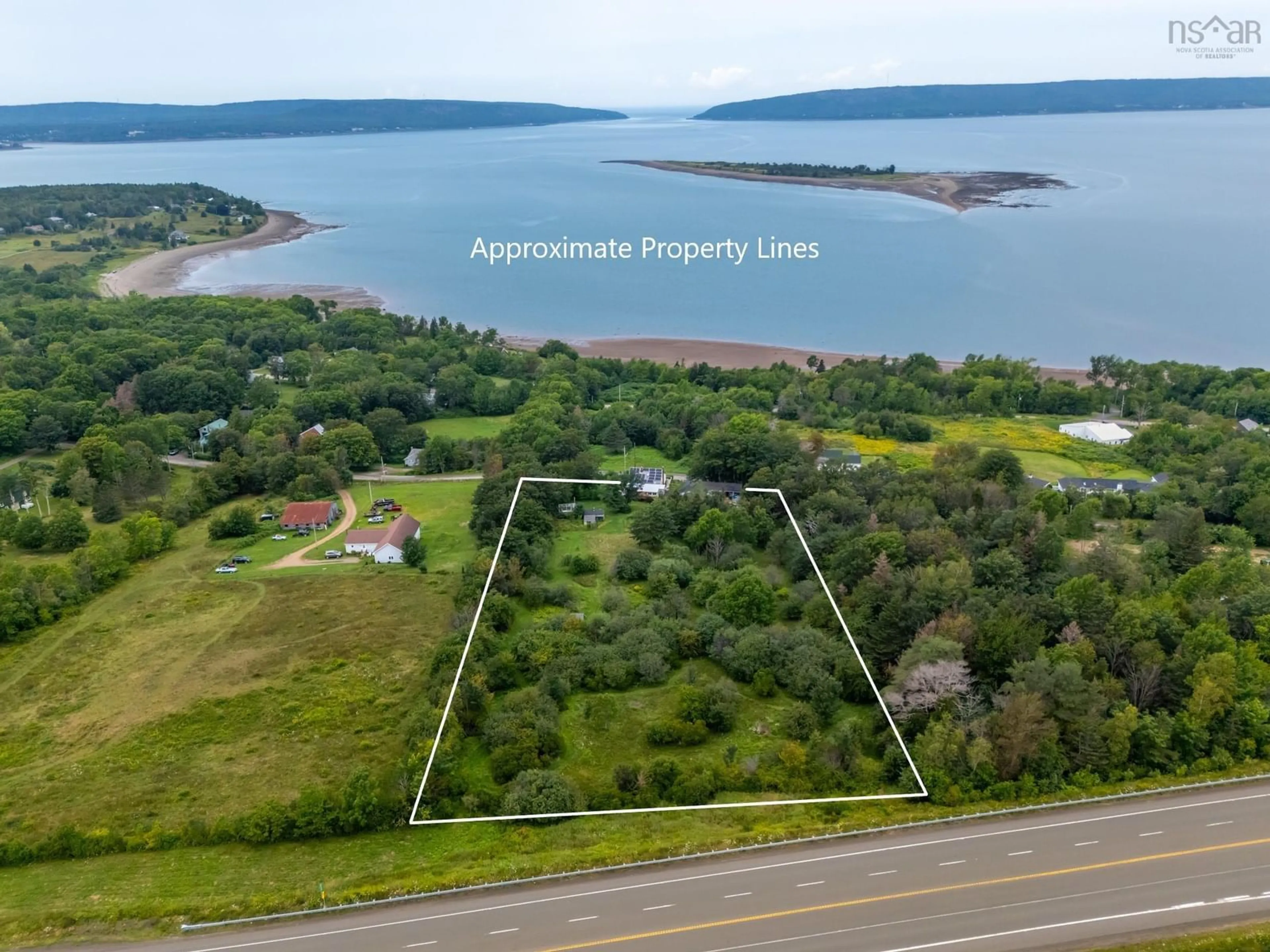 A pic from outside/outdoor area/front of a property/back of a property/a pic from drone, water/lake/river/ocean view for 172 East Old Post Road, Smiths Cove Nova Scotia B0S 1S0