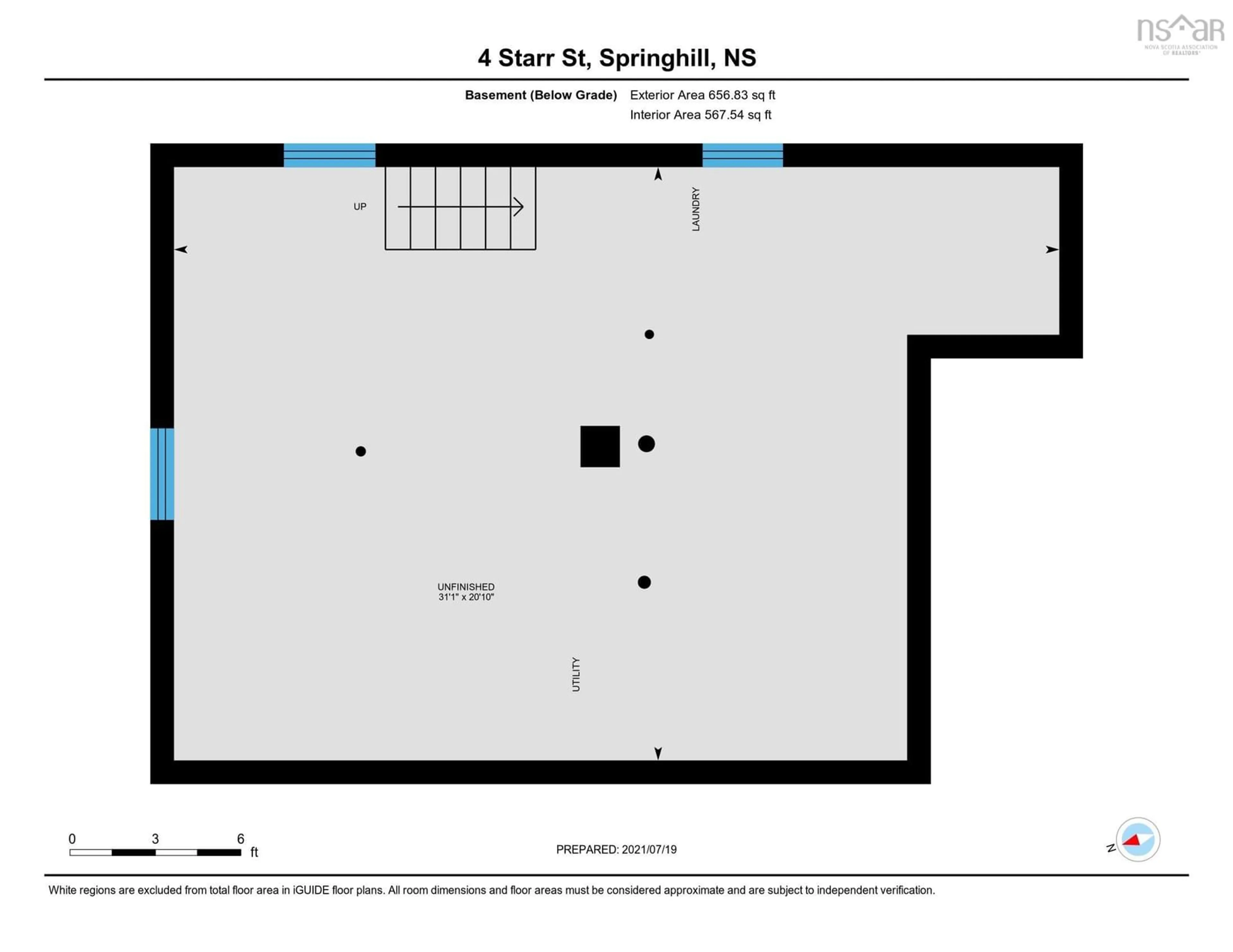 Floor plan for 4 Starr St, Springhill Nova Scotia B0M 1X0