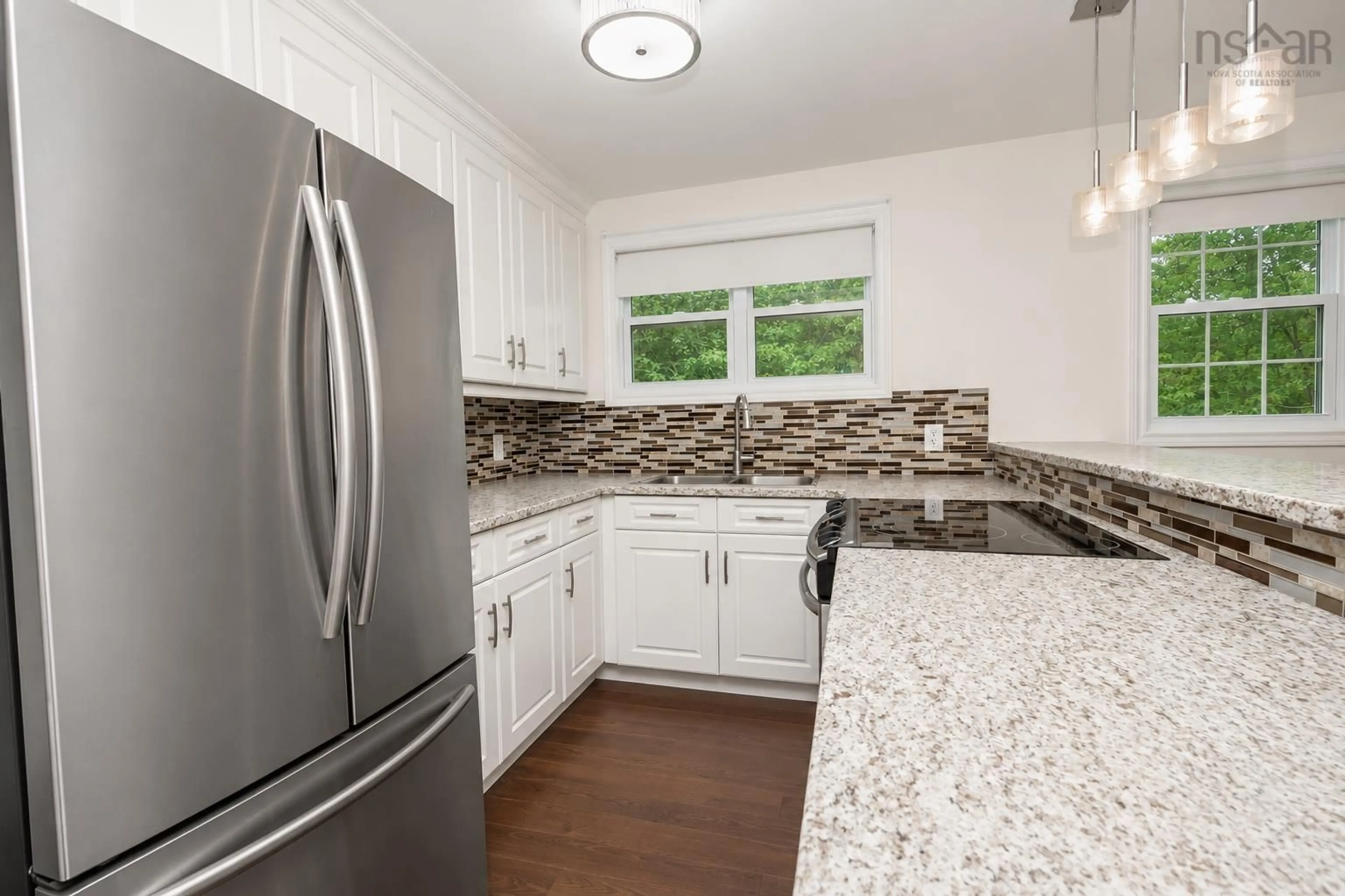 Open concept kitchen, ceramic/tile floor for 1248 Gabarus Hwy, Prime Brook Nova Scotia B1L 1E6