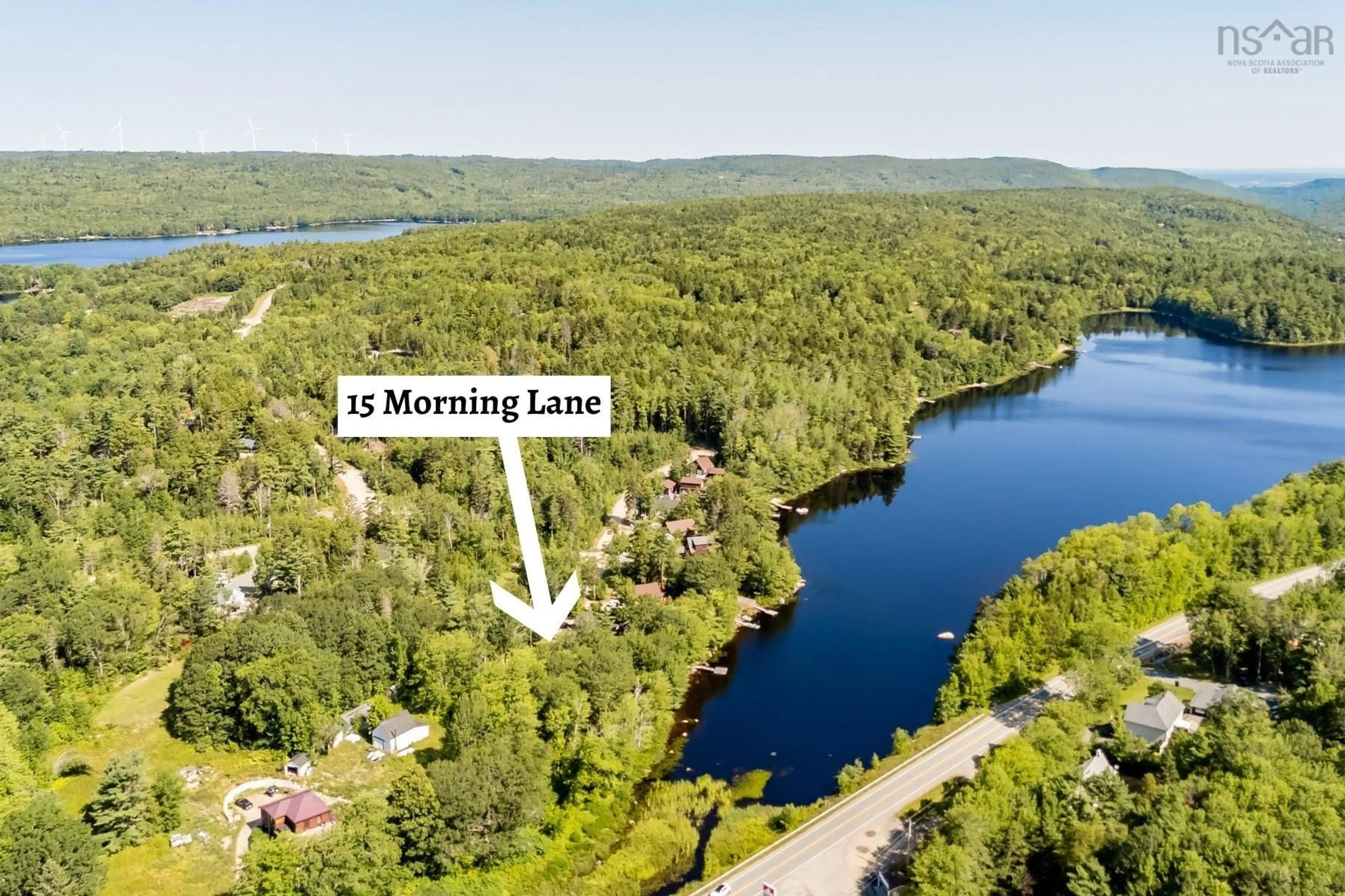 A pic from outside/outdoor area/front of a property/back of a property/a pic from drone, water/lake/river/ocean view for 15 Morning Lane #56, Vaughan Nova Scotia B0N 2T0