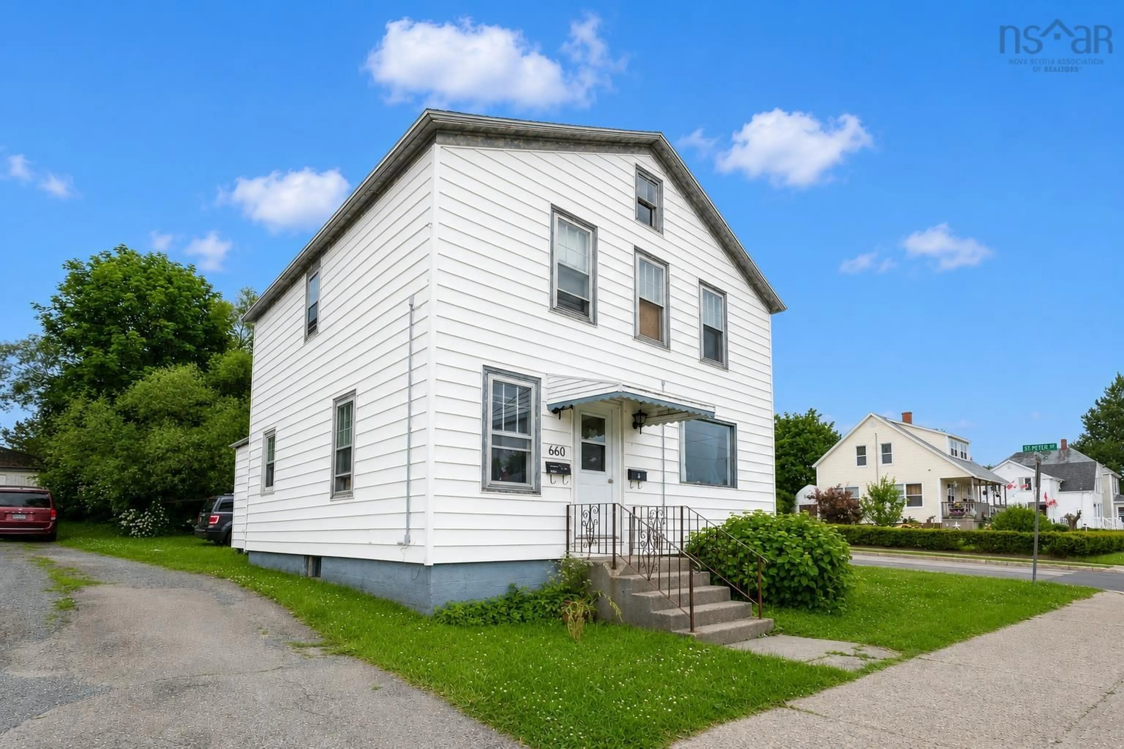 Home with vinyl exterior material, street for 660 Upper Prince St, Sydney Nova Scotia B1P 5N1
