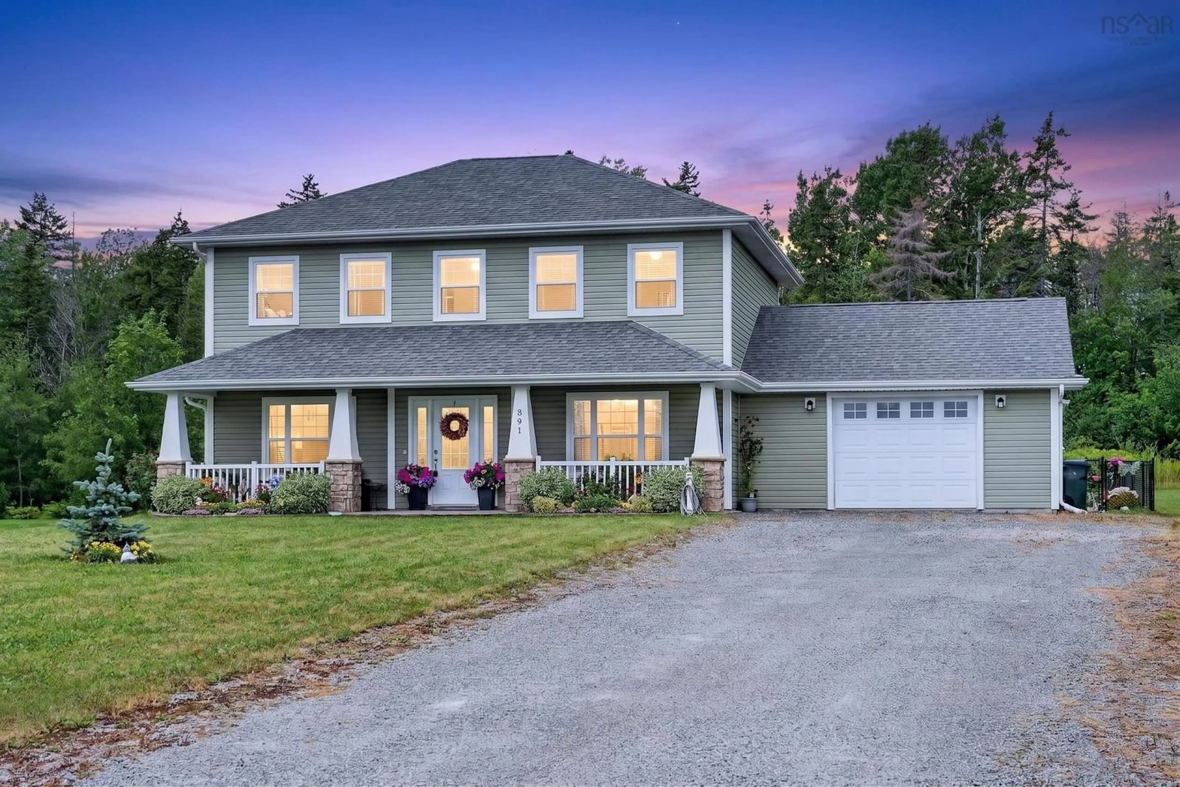 Home with vinyl exterior material, street for 391 Novak Dr, Westmount Nova Scotia B1R 0B1