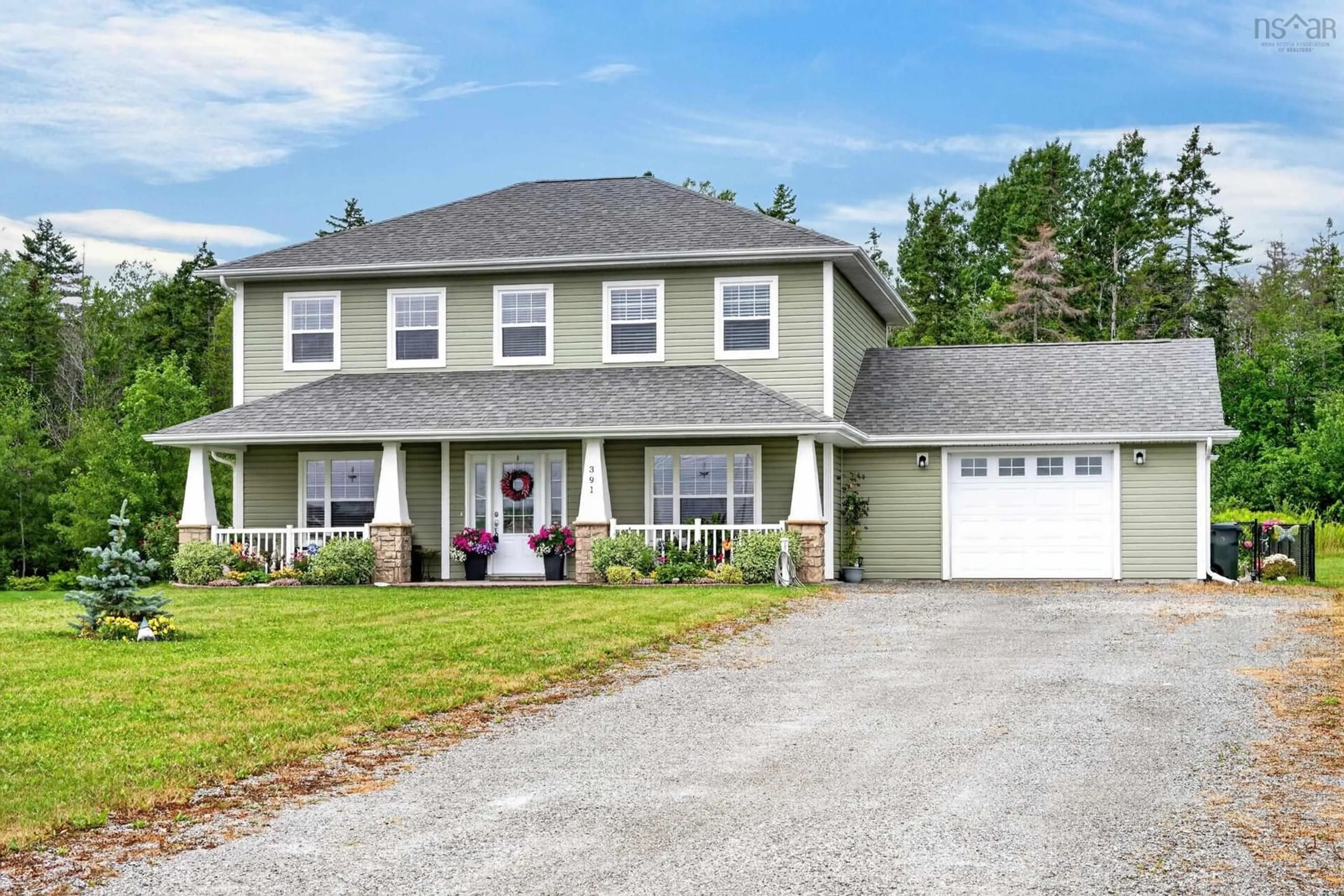 Home with vinyl exterior material, street for 391 Novak Dr, Westmount Nova Scotia B1R 0B1