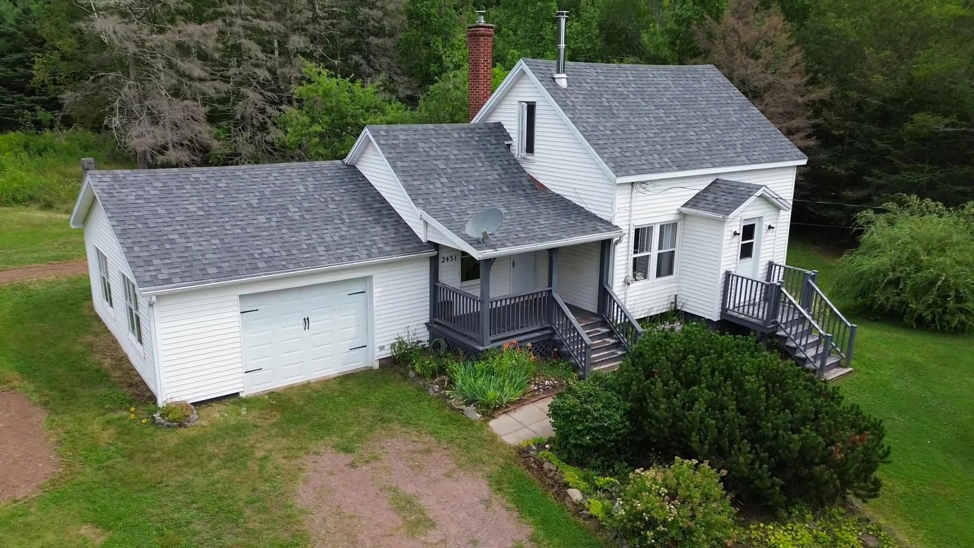 A pic from outside/outdoor area/front of a property/back of a property/a pic from drone, building for 2451 Highway 2, Carrs Brook Nova Scotia B0M 1B0