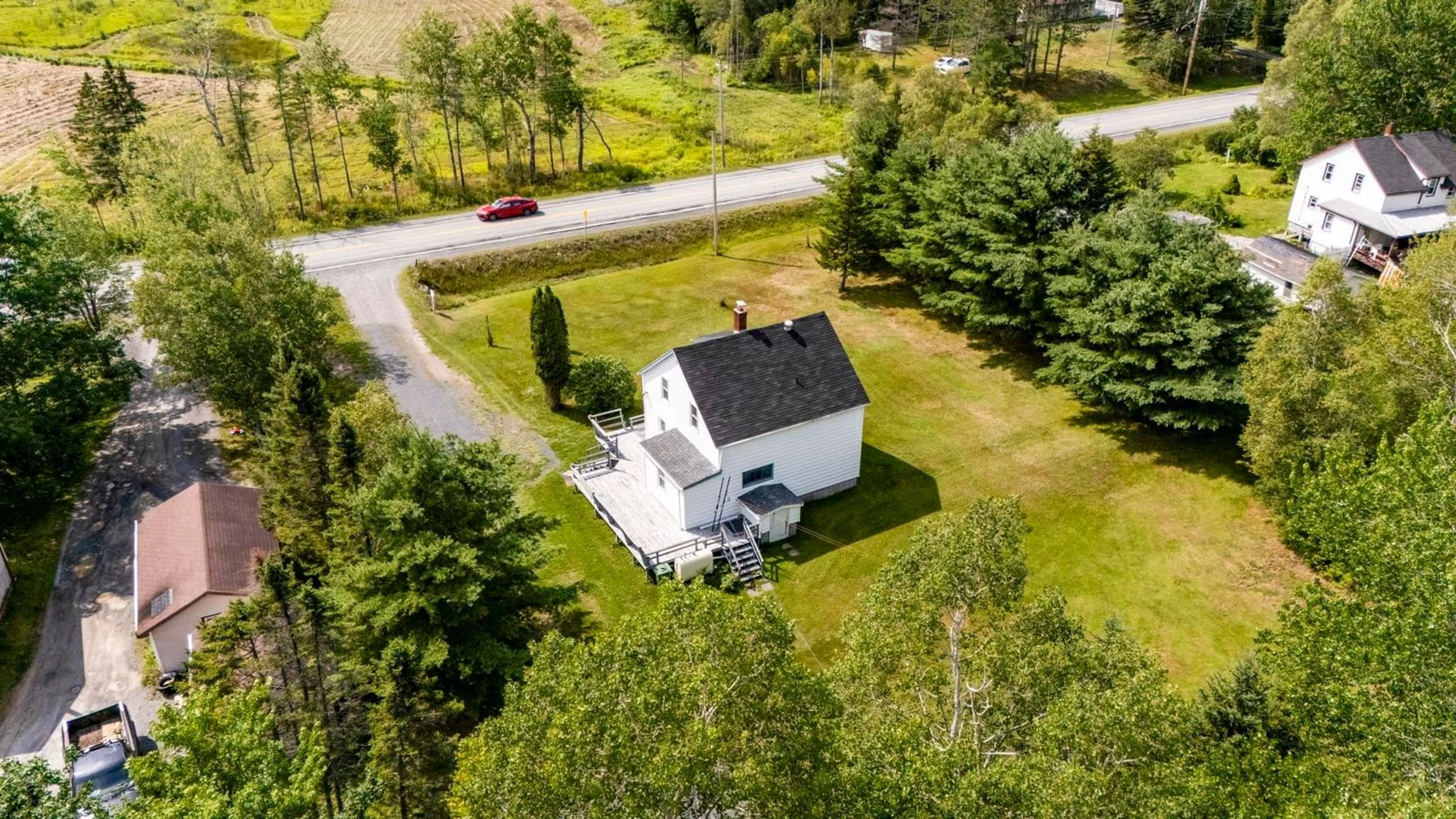A pic from outside/outdoor area/front of a property/back of a property/a pic from drone, street for 6016 Highway 354, Kennetcook Nova Scotia B0N 1T0