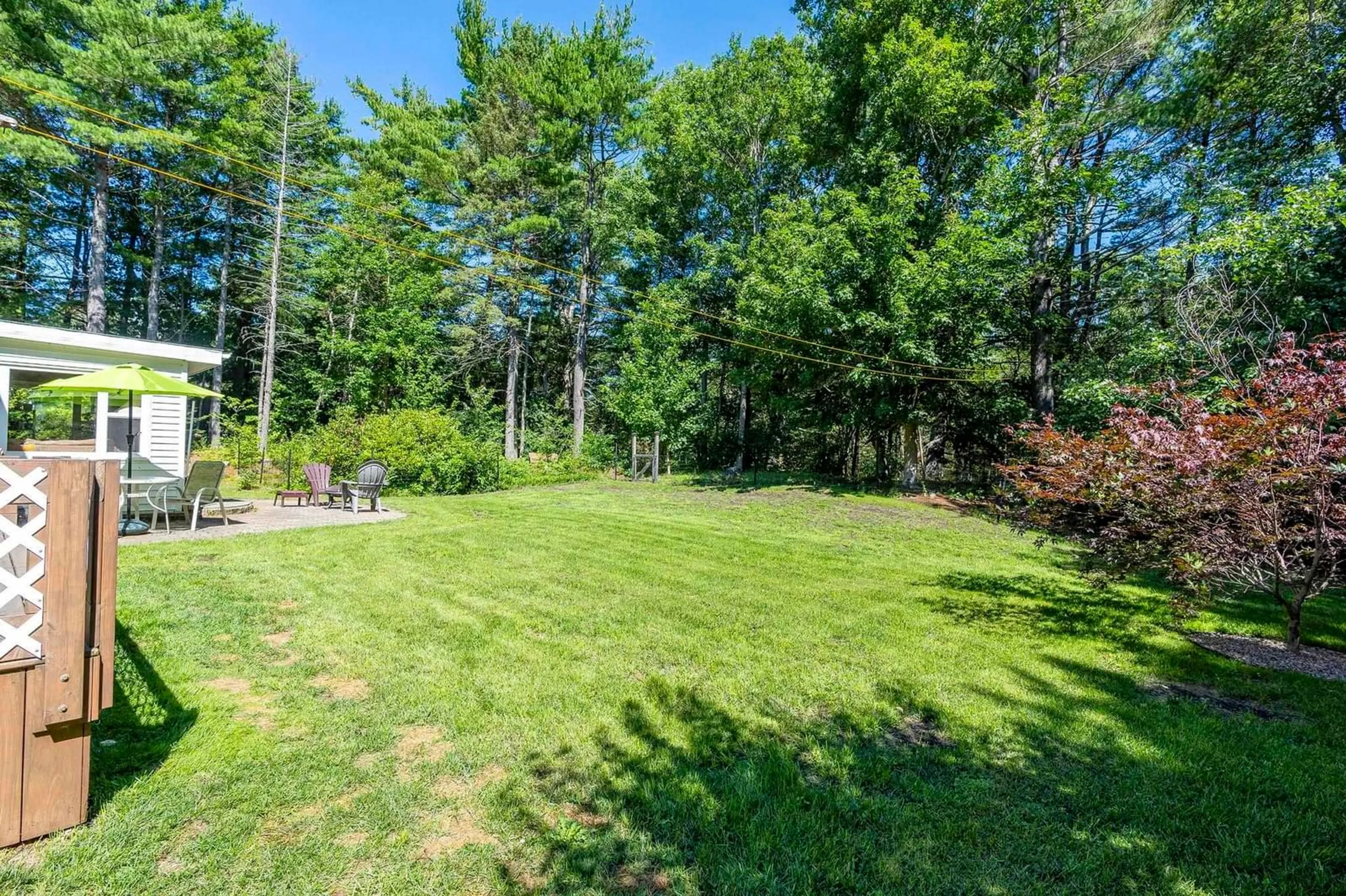 Patio, forest/trees view for 319 Birchcrest Drive, Cambridge Nova Scotia B0P 1G0