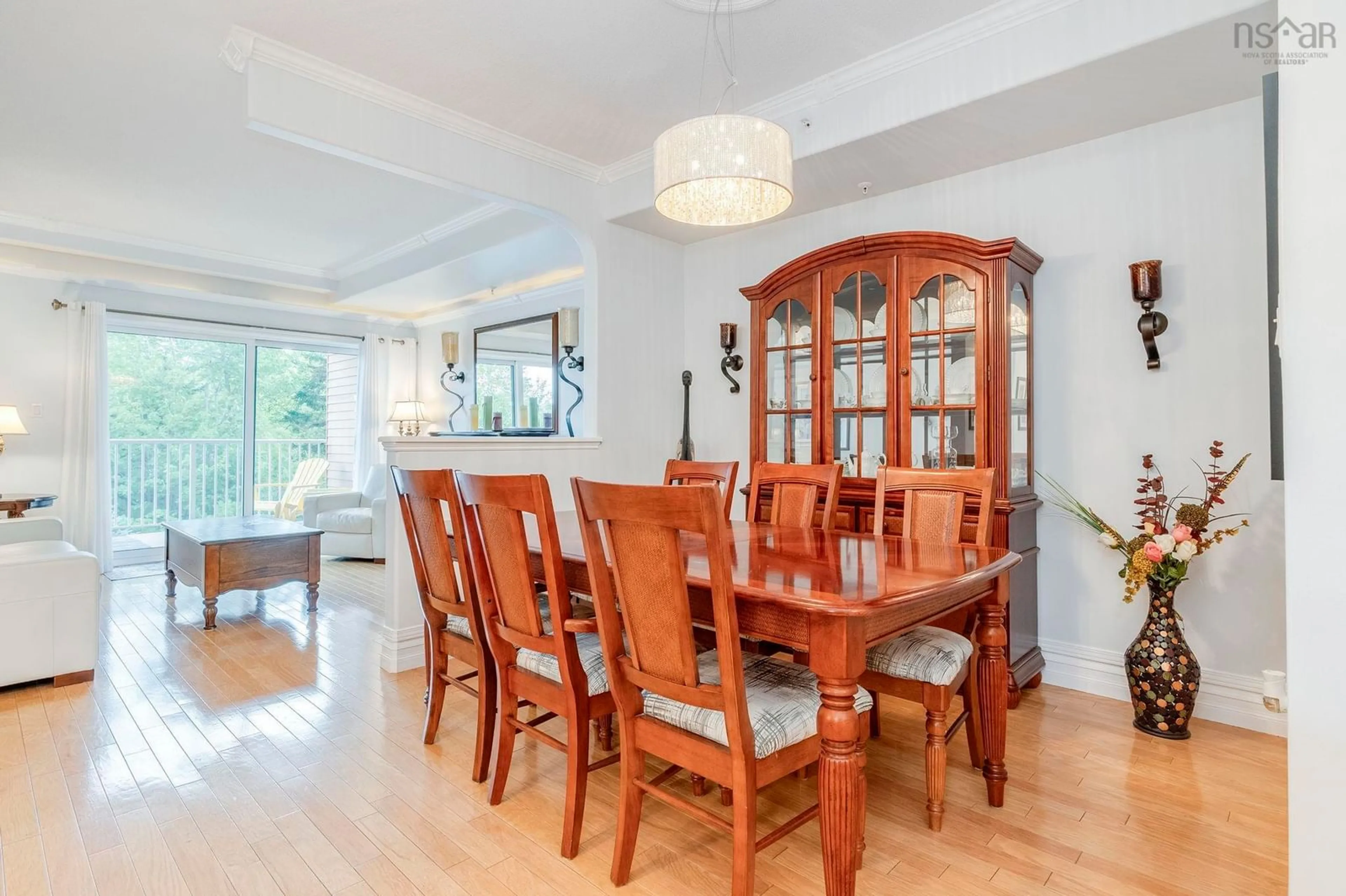 Dining room, wood/laminate floor for 50 Nelsons Landing Blvd #315, Bedford Nova Scotia B4A 4K3