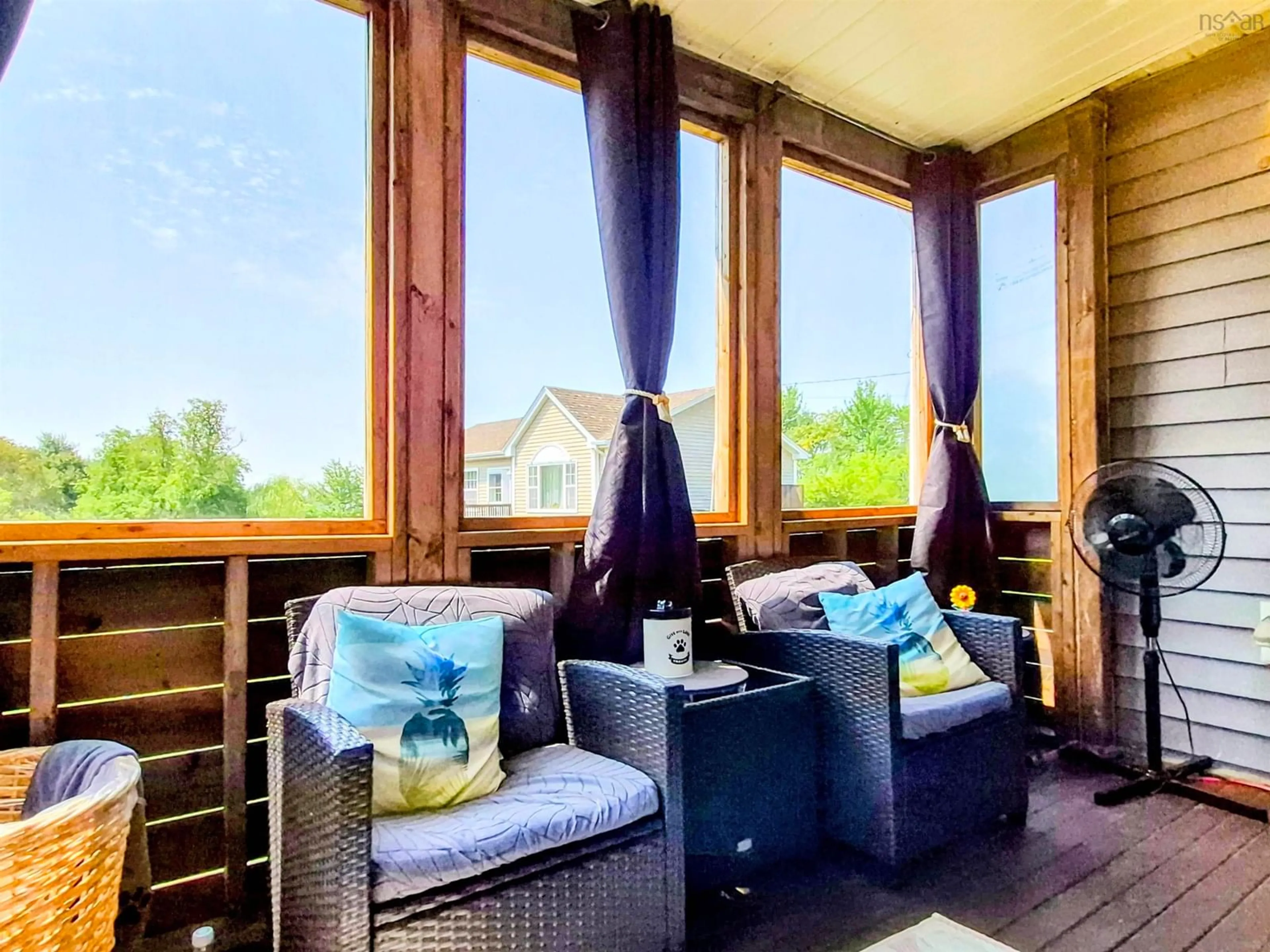 Balcony in the apartment, water/lake/river/ocean view for 16 Copp Ave, Amherst Nova Scotia B4H 2T4