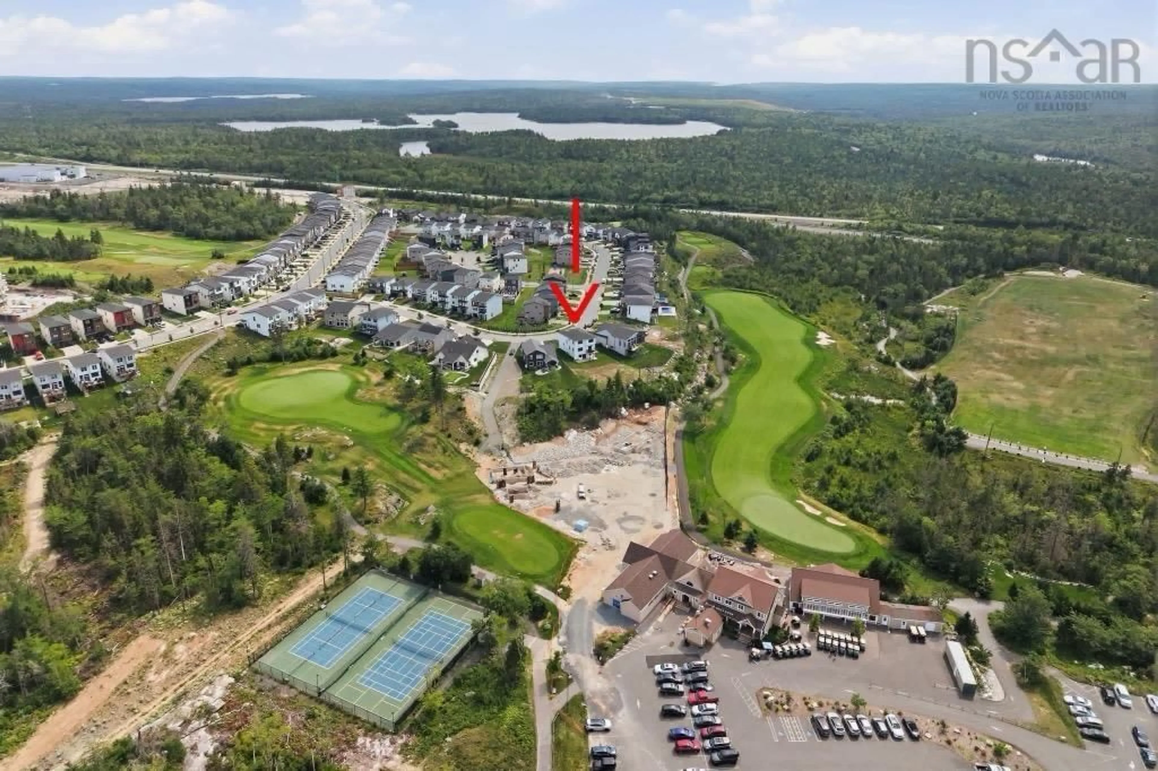 A pic from outside/outdoor area/front of a property/back of a property/a pic from drone, water/lake/river/ocean view for 43 Tuscany Run, Timberlea Nova Scotia B3T 0L2