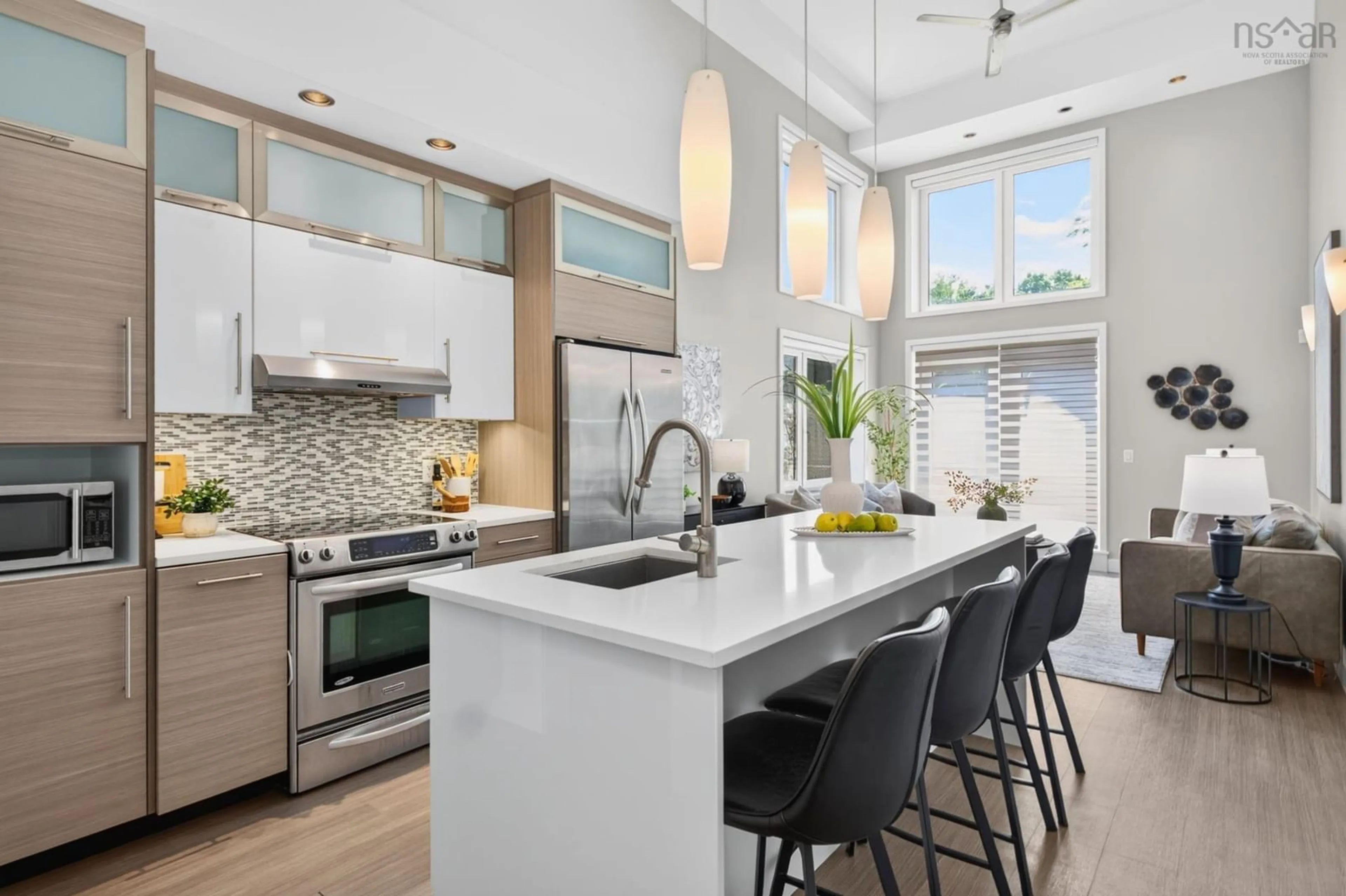 Open concept kitchen, ceramic/tile floor for 5662 Roberts St #113, Halifax Nova Scotia B3K 0E3