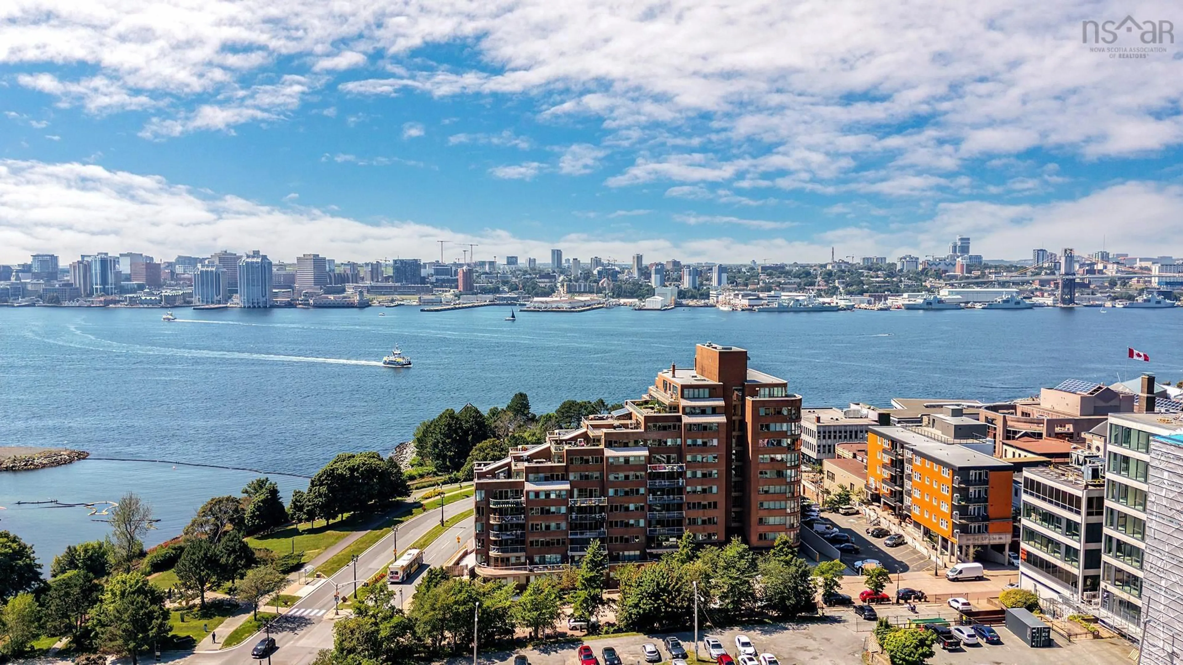 A pic from outside/outdoor area/front of a property/back of a property/a pic from drone, water/lake/river/ocean view for 1 Prince Street St #709, Dartmouth Nova Scotia B2Y 4L3