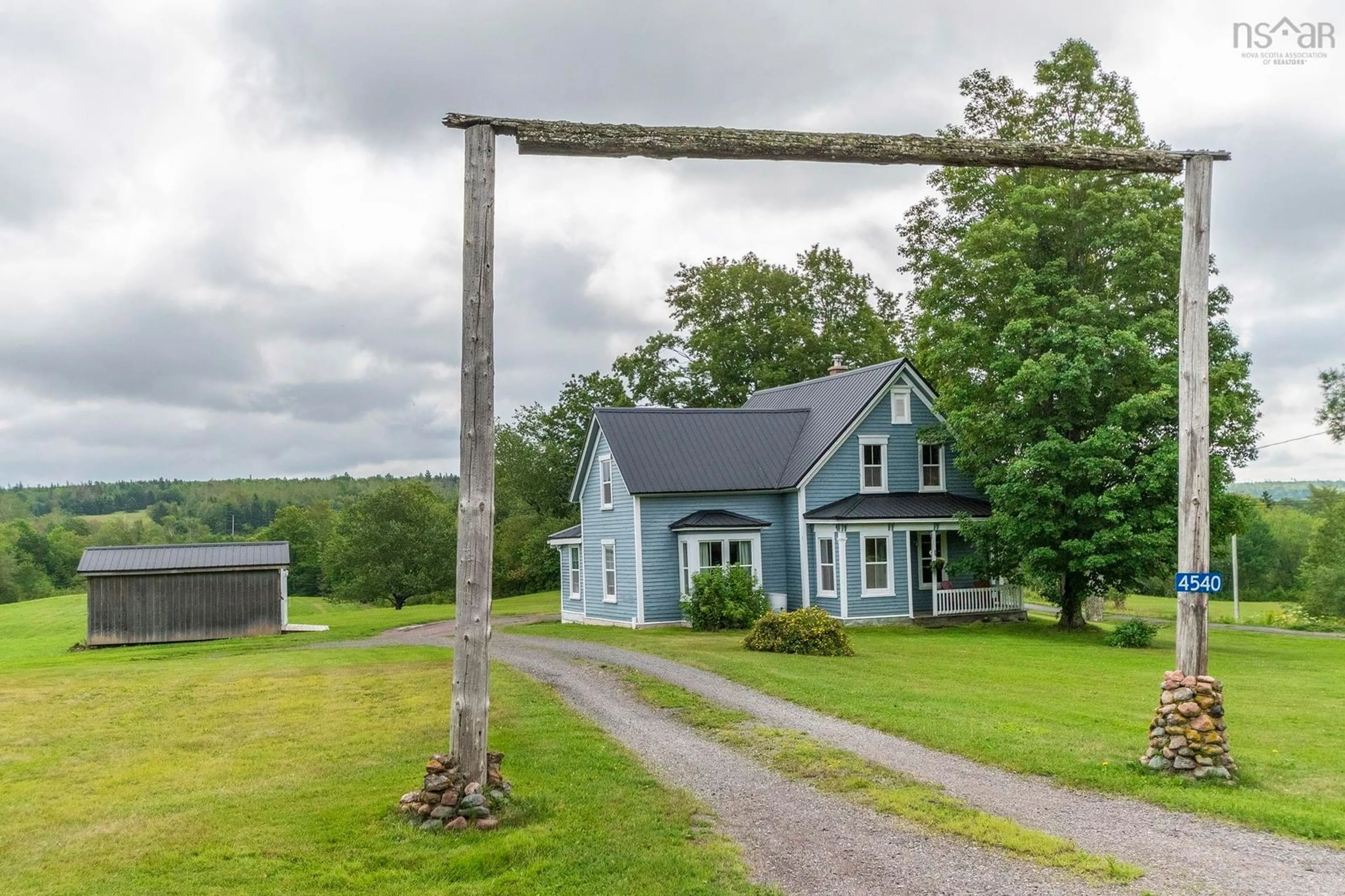 A pic from outside/outdoor area/front of a property/back of a property/a pic from drone, street for Trafalgar Rd #4540, Hopewell Nova Scotia B0K 1C0