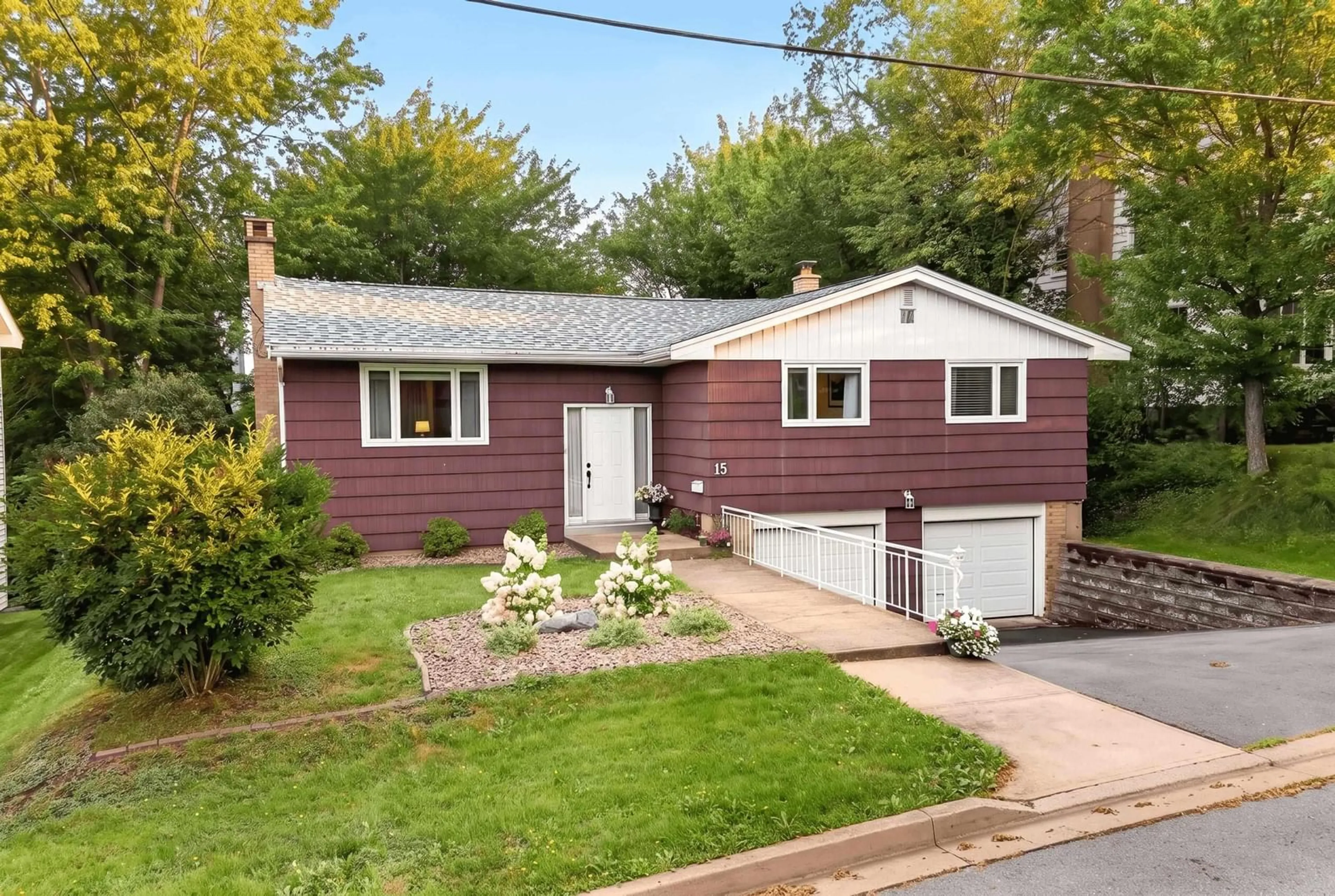 Home with vinyl exterior material, street for 15 Cranston Ave,, Dartmouth Nova Scotia B2Y 3G1