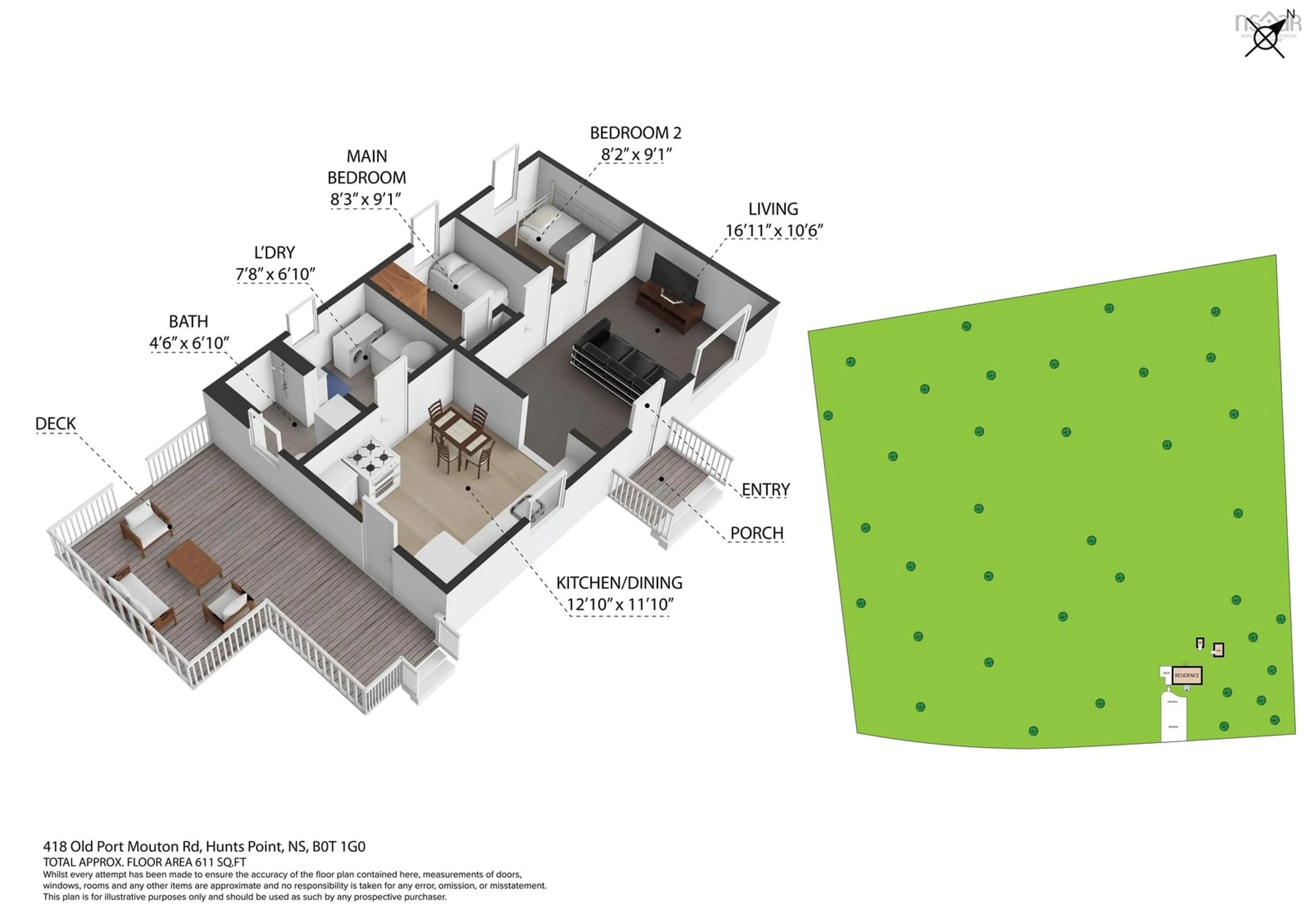 Floor plan for 418 Old Port Mouton Rd, White Point Nova Scotia B0T 1K0