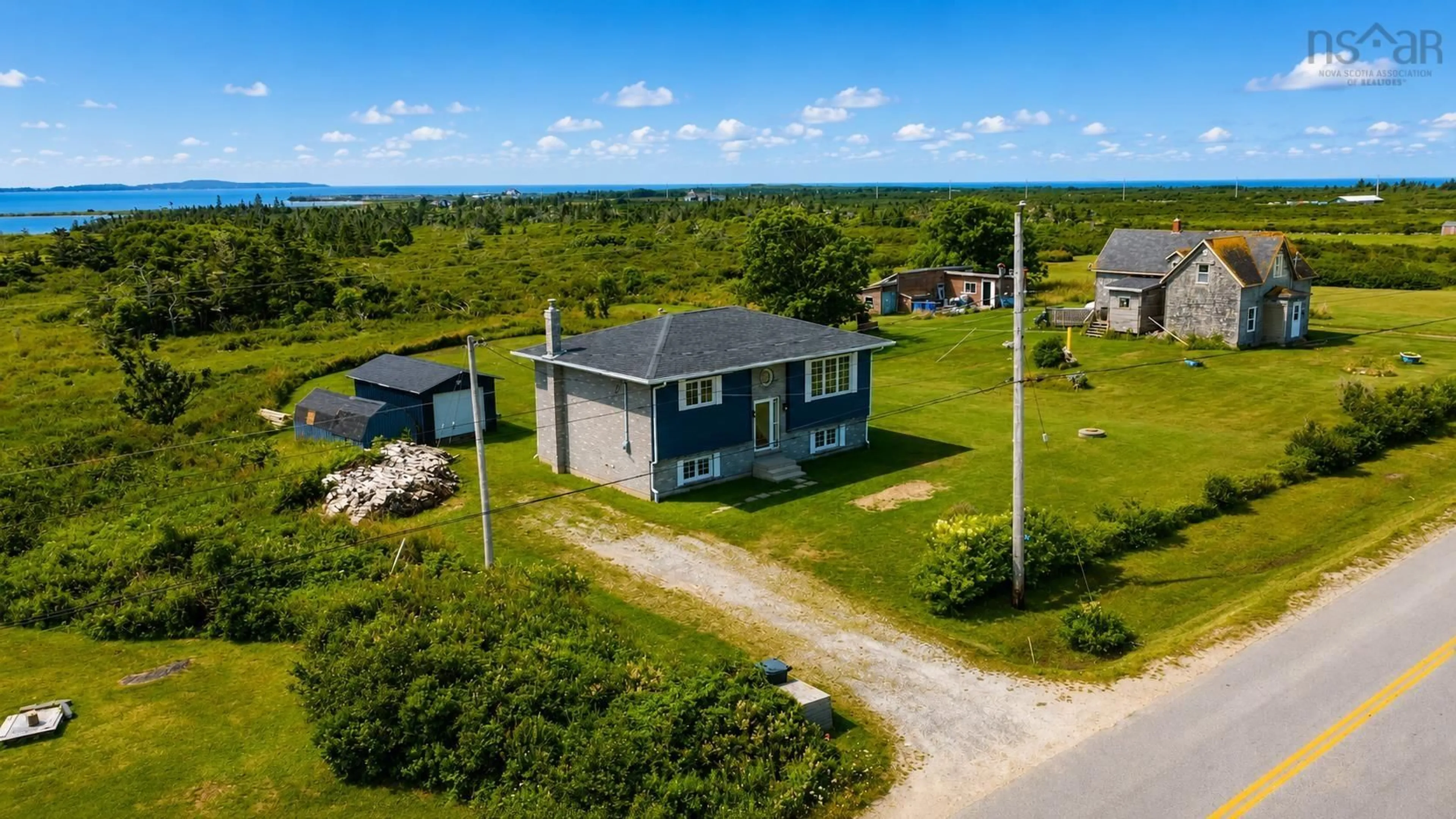 A pic from outside/outdoor area/front of a property/back of a property/a pic from drone, unknown for 37 Chegoggin Point Rd, Pembroke Nova Scotia B5A 5G9