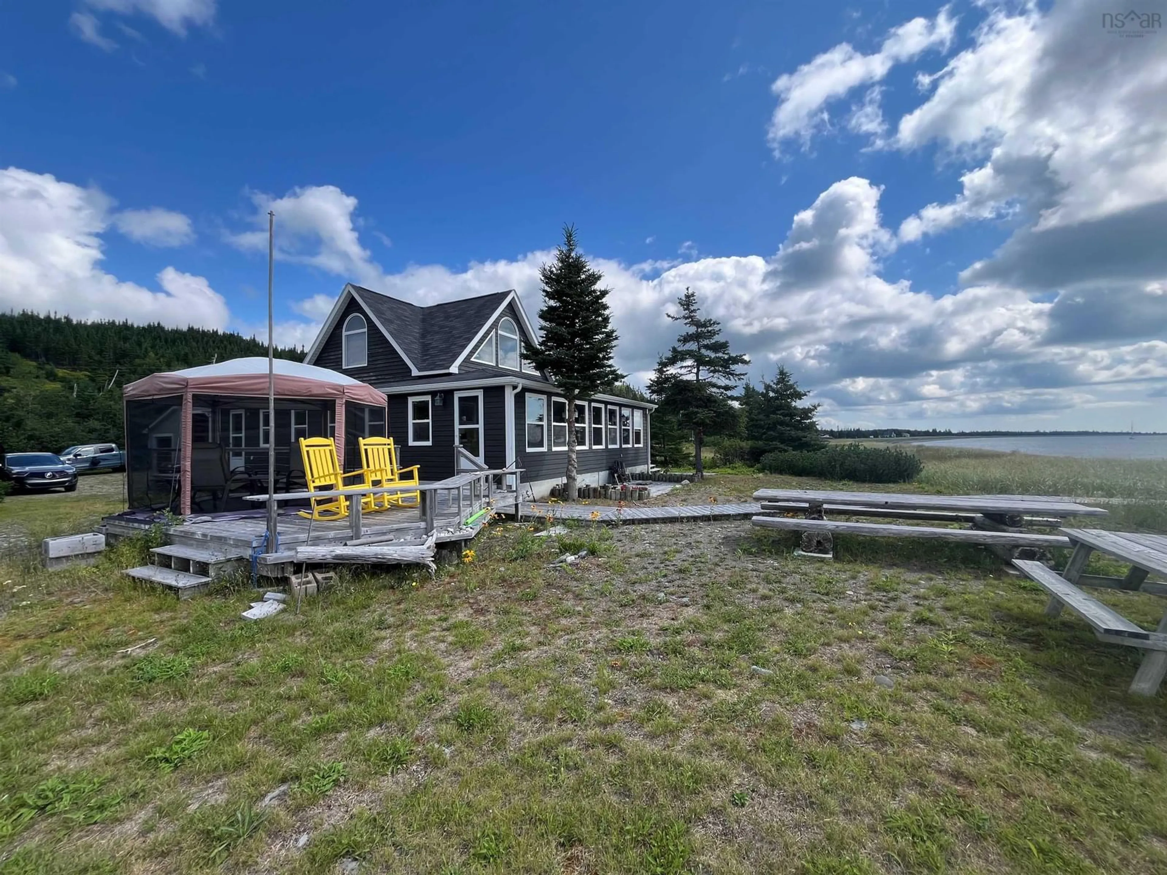 A pic from outside/outdoor area/front of a property/back of a property/a pic from drone, water/lake/river/ocean view for 179 Old Mill Road, Port Shoreham Nova Scotia B0H 1N0