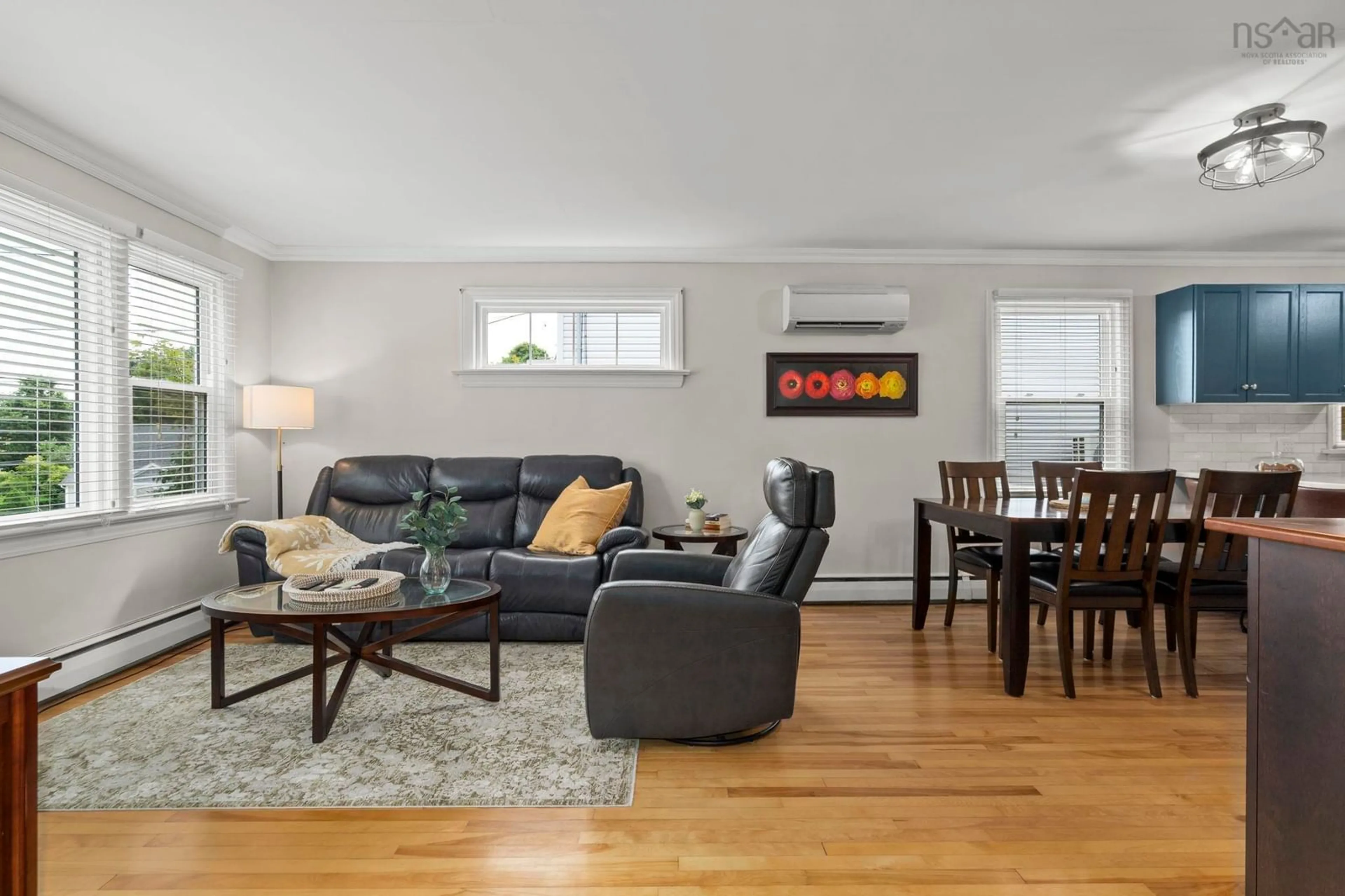 Living room with furniture, wood/laminate floor for 99 Thistle Street, Dartmouth Nova Scotia B3A 2V6