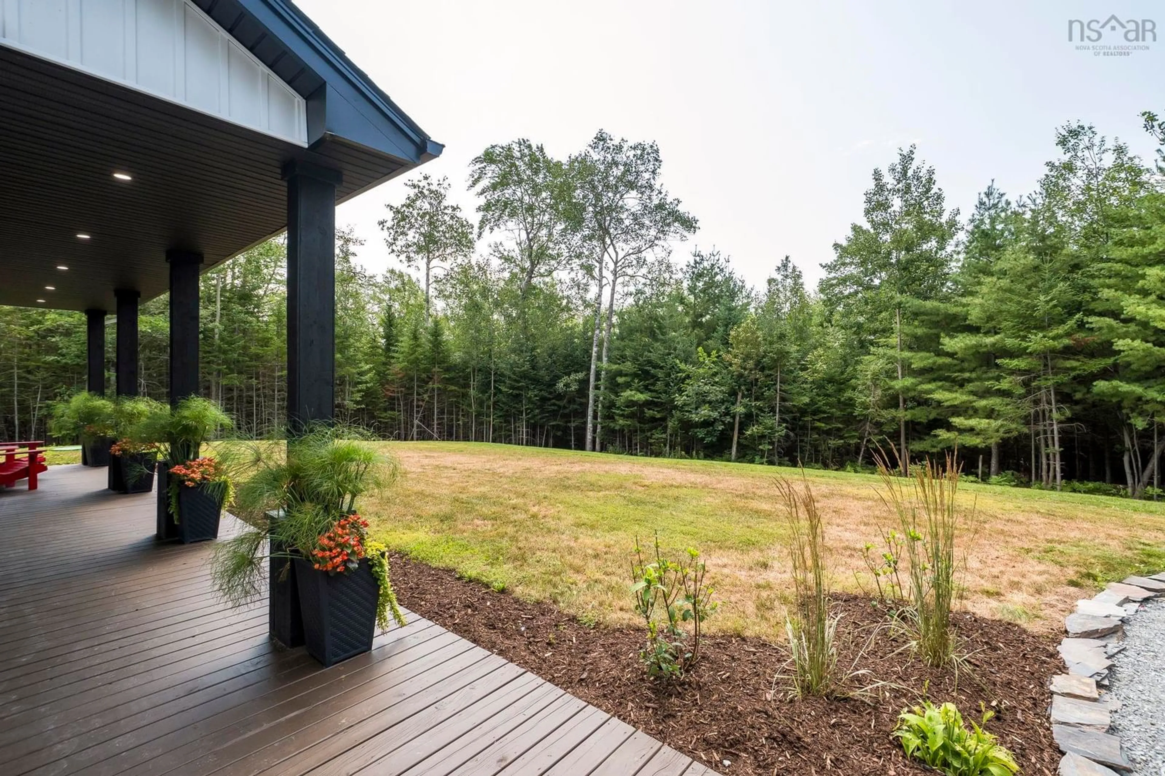 Patio, forest/trees view for 33 Rockcliffe Dr, Enfield Nova Scotia B2T 1E2