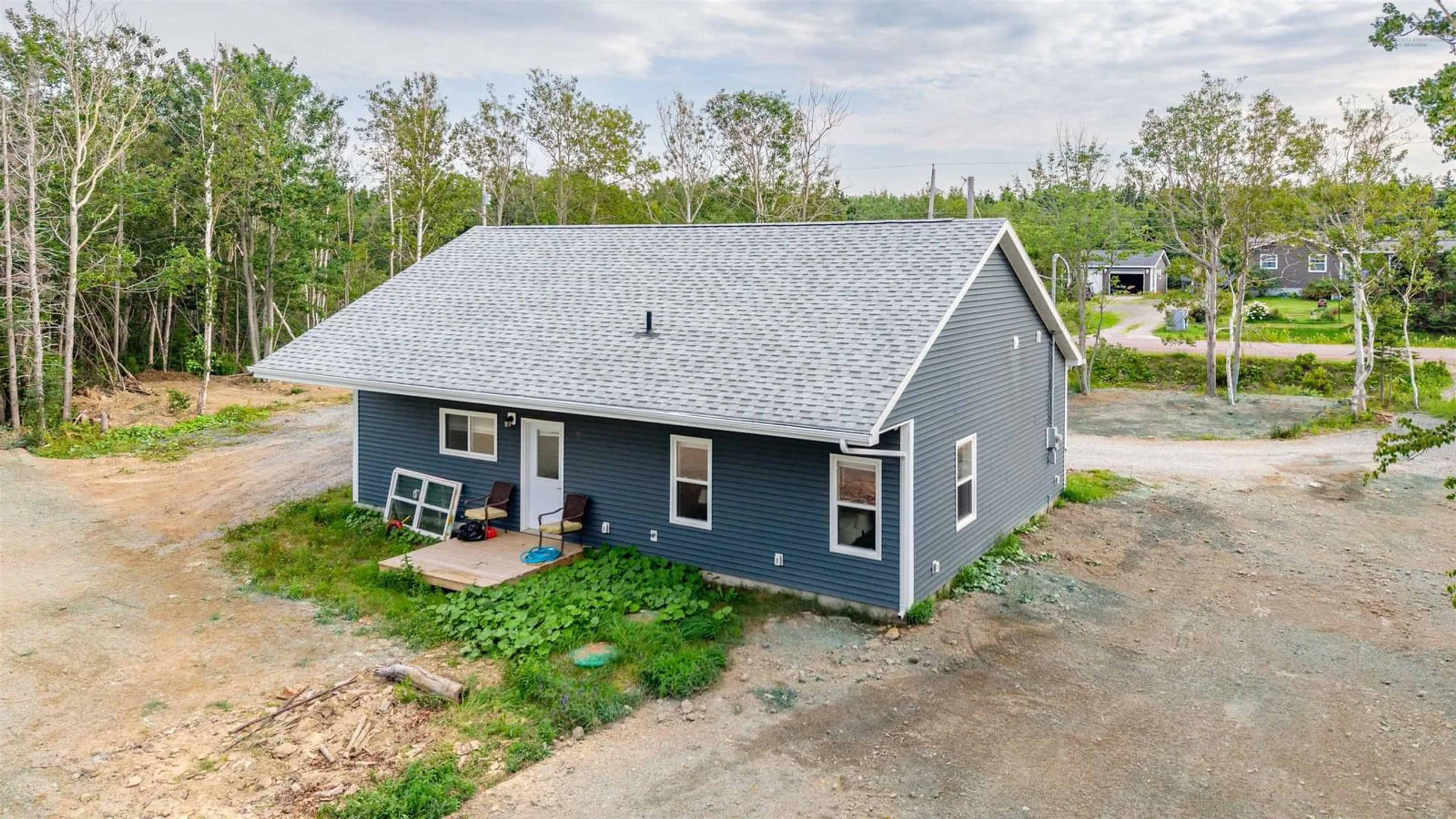 A pic from outside/outdoor area/front of a property/back of a property/a pic from drone, building for 45 Mackessey Dr, Victoria Mines Nova Scotia B1N 3J7