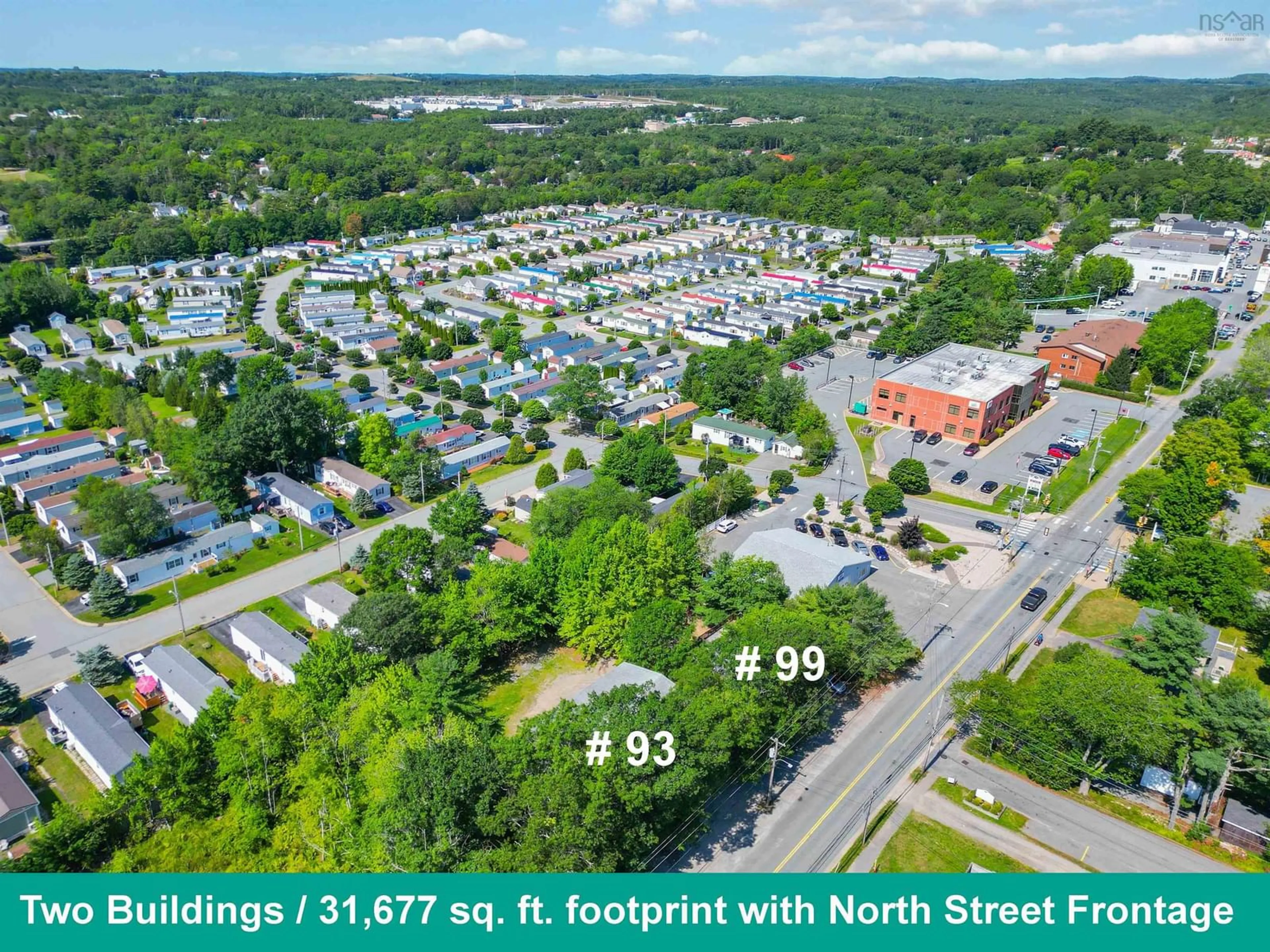 A pic from outside/outdoor area/front of a property/back of a property/a pic from drone, street for 93 & 99 North St, Bridgewater Nova Scotia B4V 2V6