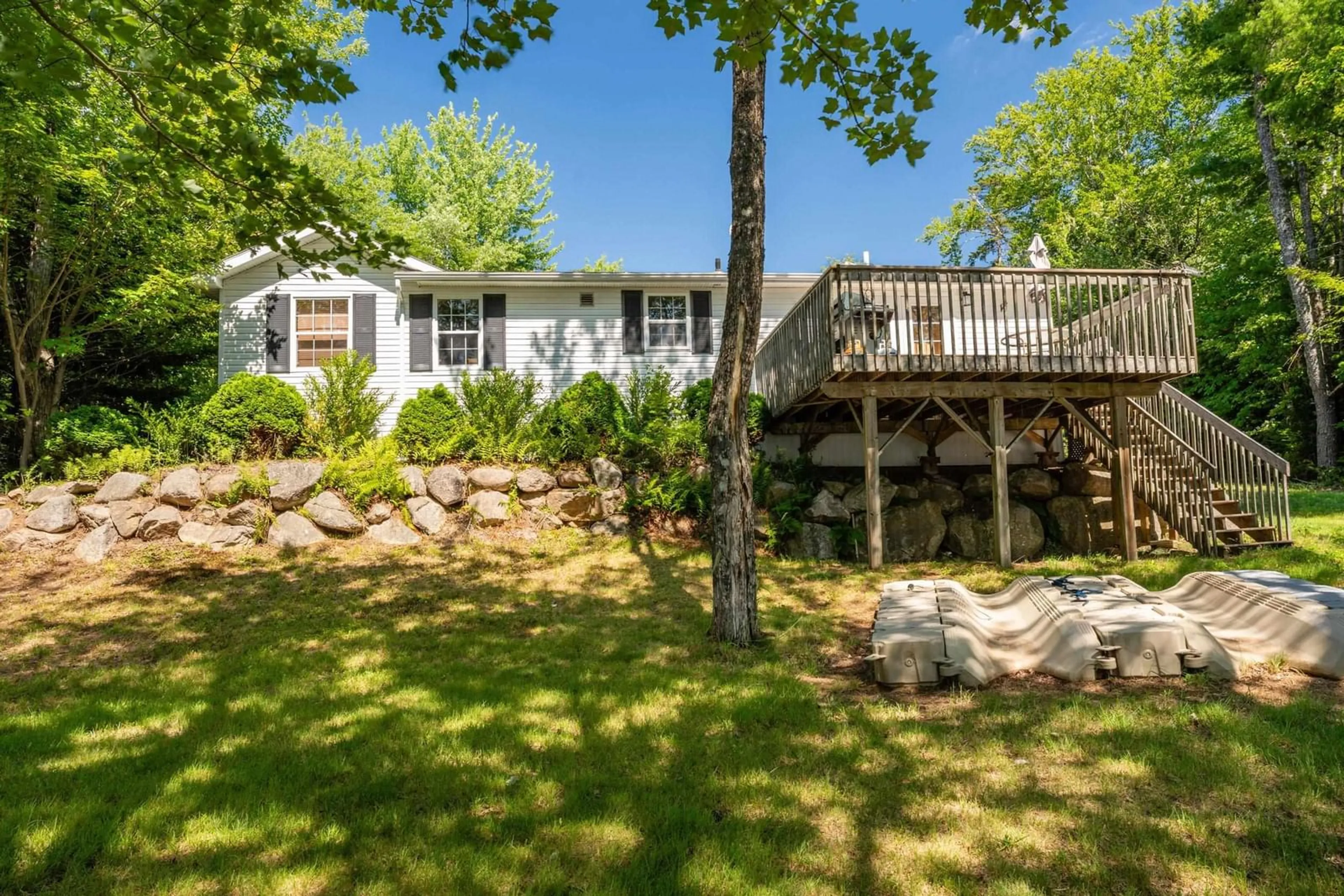 A pic from outside/outdoor area/front of a property/back of a property/a pic from drone, water/lake/river/ocean view for 47 Island Branch Rd, East Dalhousie Nova Scotia B0R 1H0