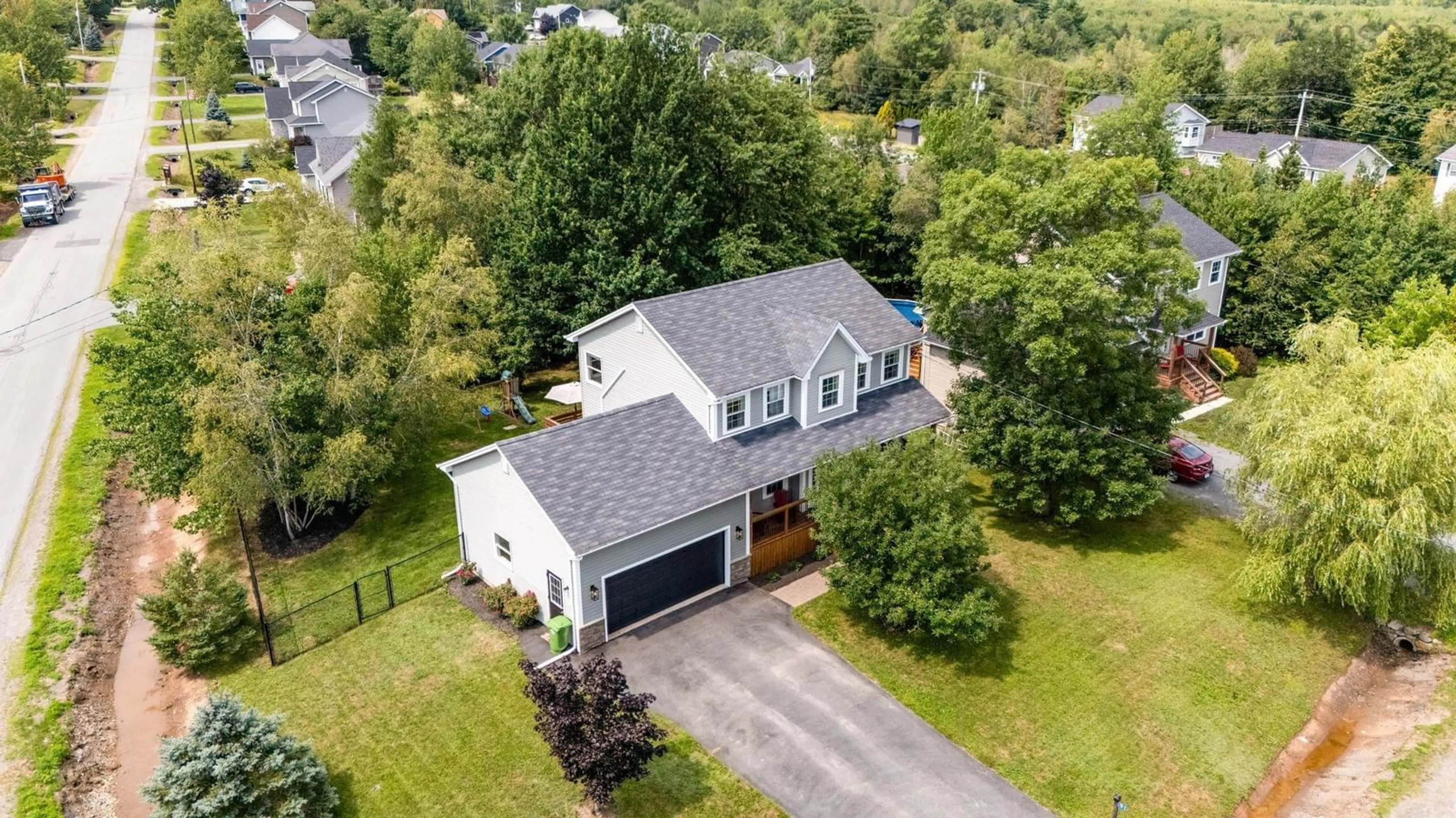 A pic from outside/outdoor area/front of a property/back of a property/a pic from drone, street for 91 Halewood Dr, Falmouth Nova Scotia B0P 1L0
