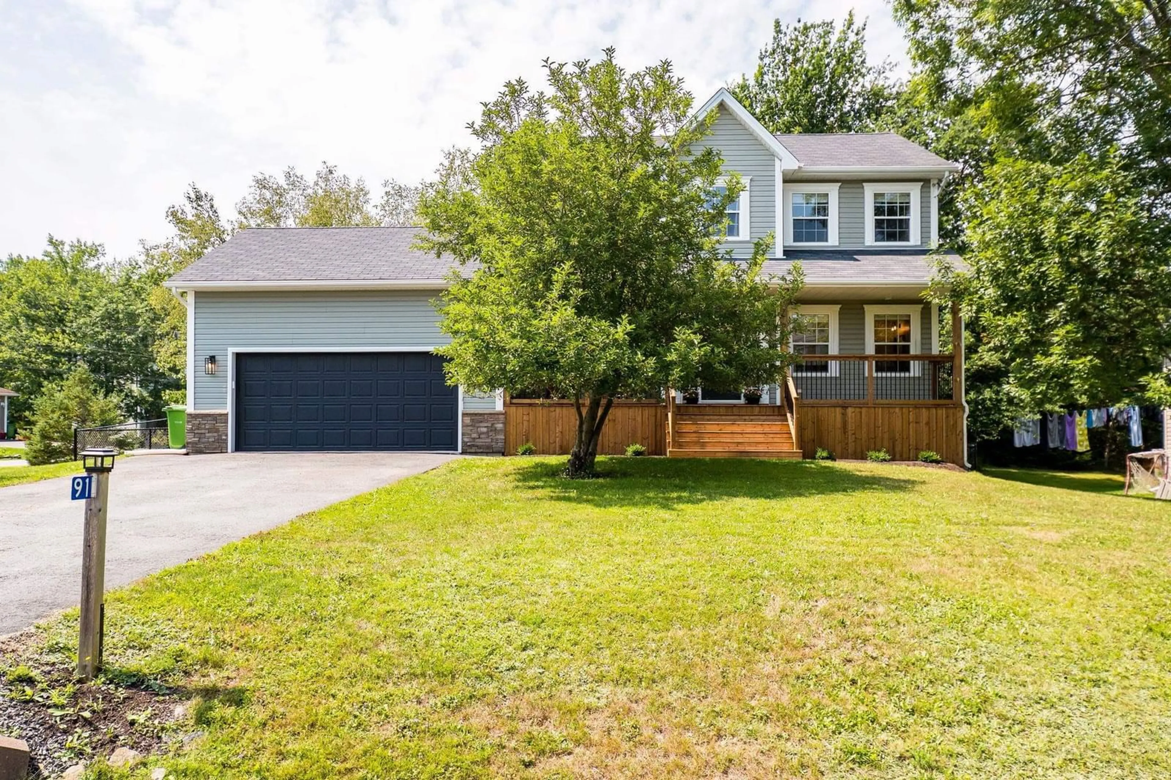Home with vinyl exterior material, street for 91 Halewood Dr, Falmouth Nova Scotia B0P 1L0