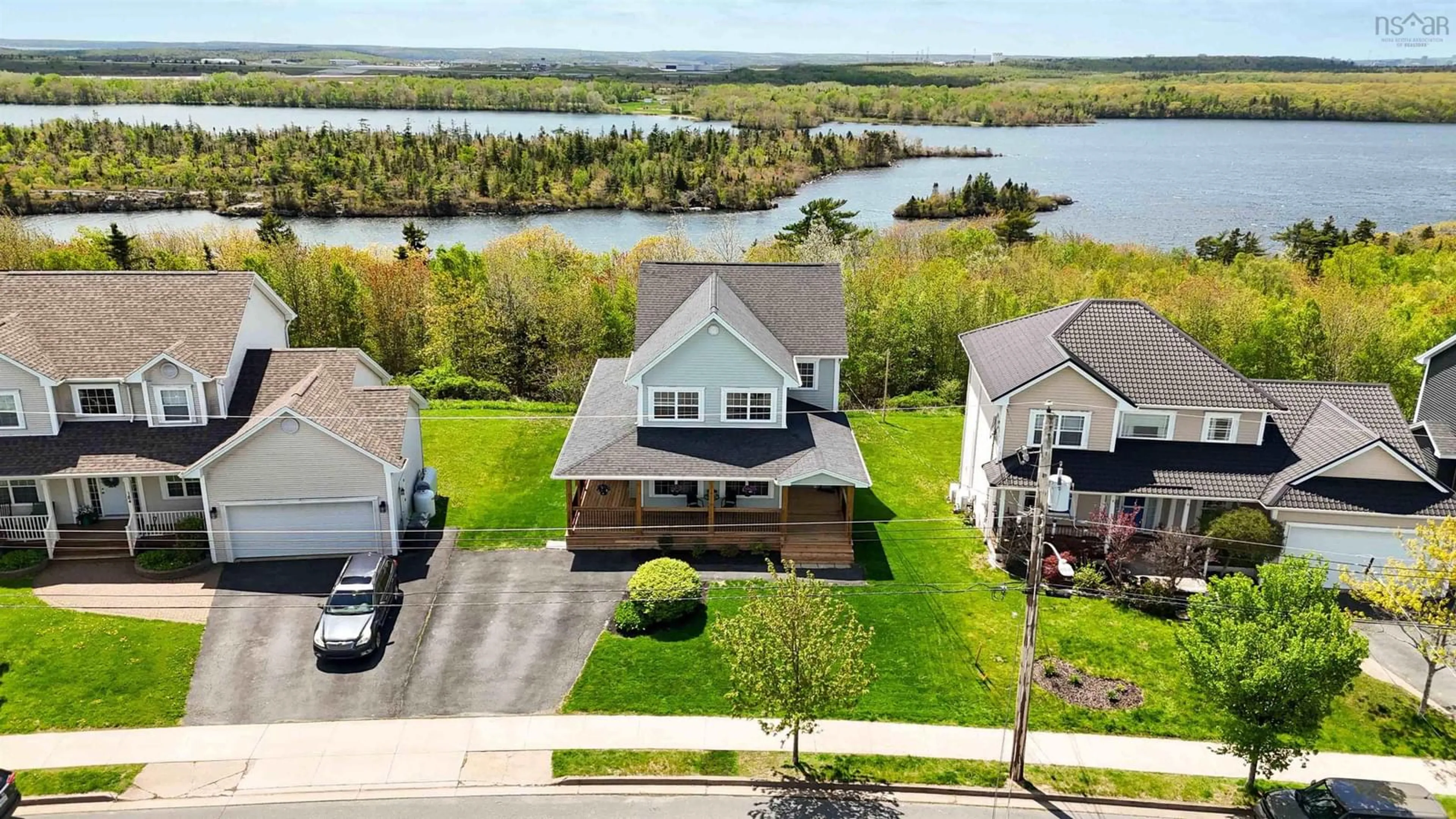 A pic from outside/outdoor area/front of a property/back of a property/a pic from drone, water/lake/river/ocean view for 190 Southampton Dr, Cole Harbour Nova Scotia B2V 2S9