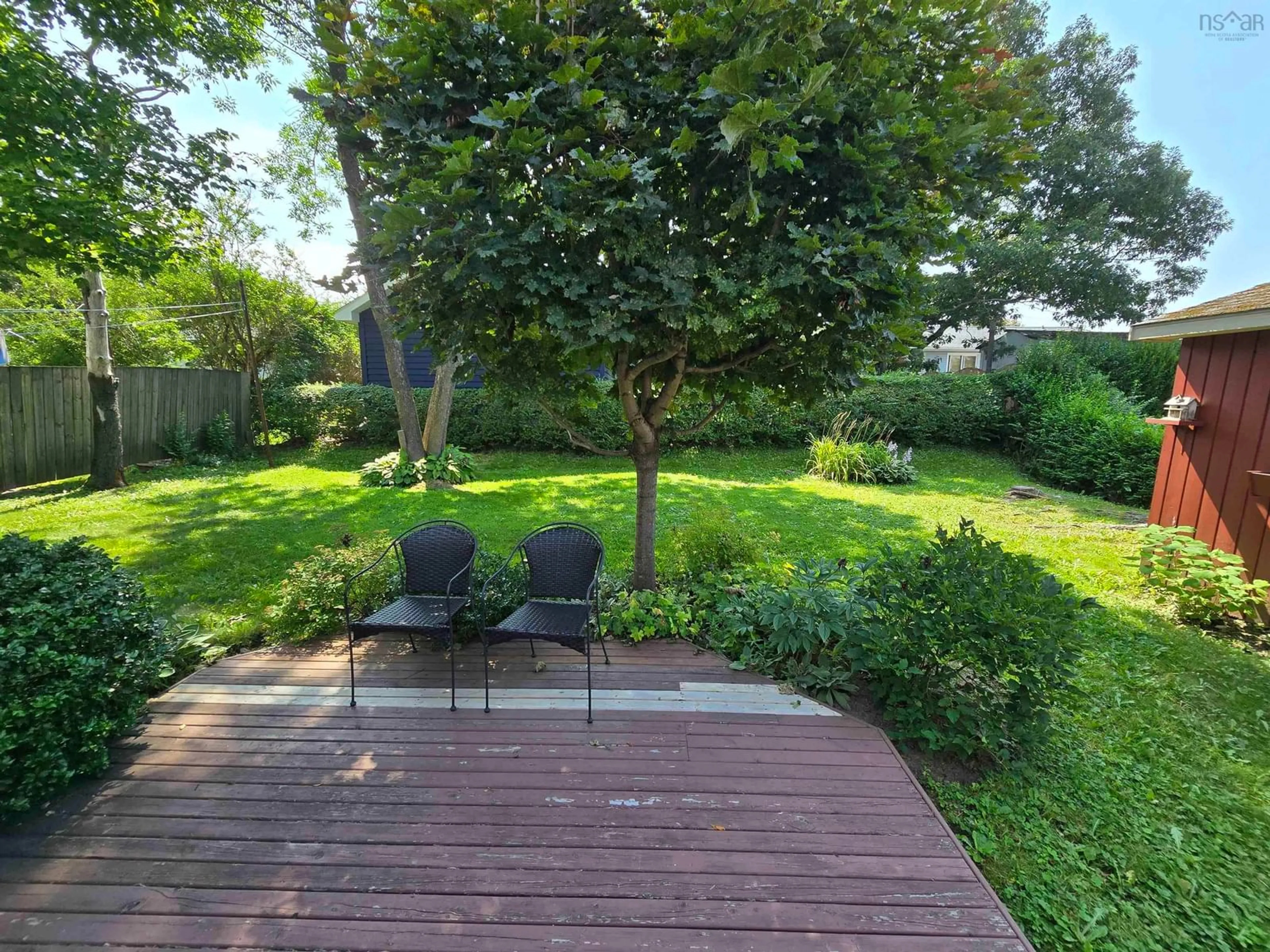 Patio, forest/trees view for 26 Elwin Cres, Dartmouth Nova Scotia B2W 3J6