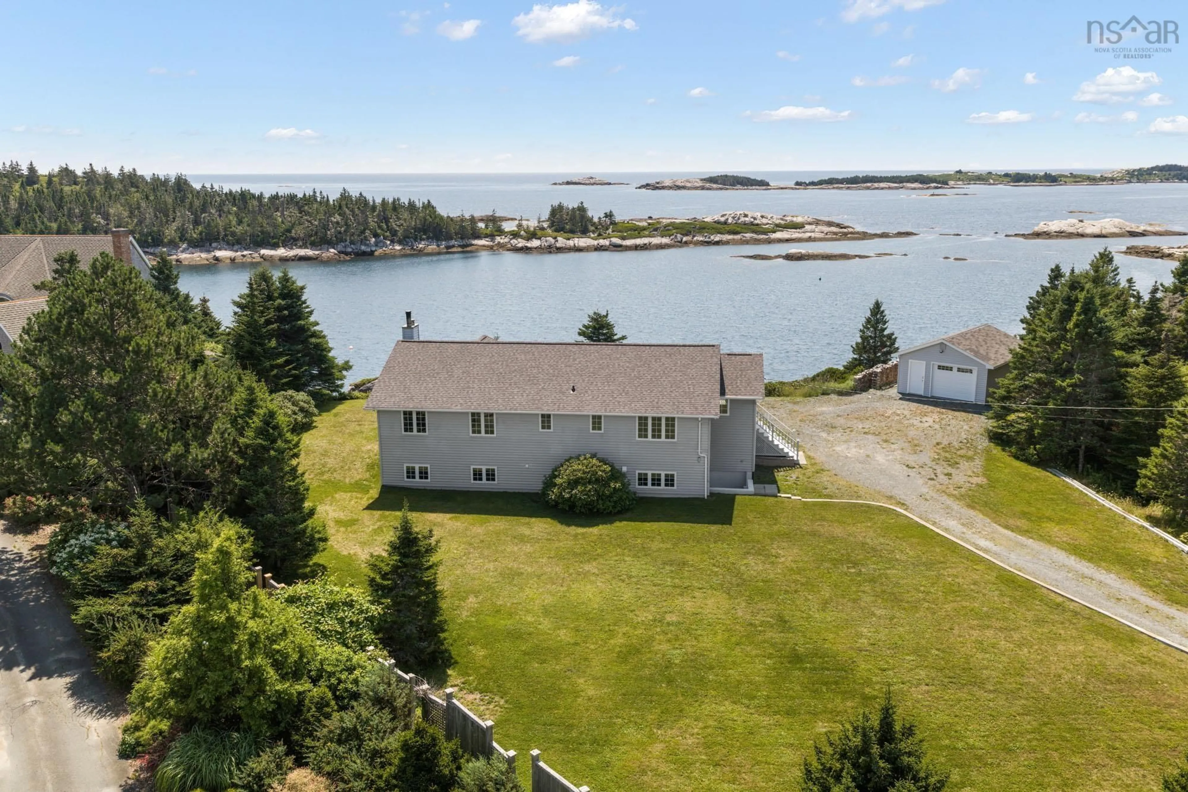 A pic from outside/outdoor area/front of a property/back of a property/a pic from drone, water/lake/river/ocean view for 439 Whistlers Cove Rd, East Dover Nova Scotia B3Z 3W5