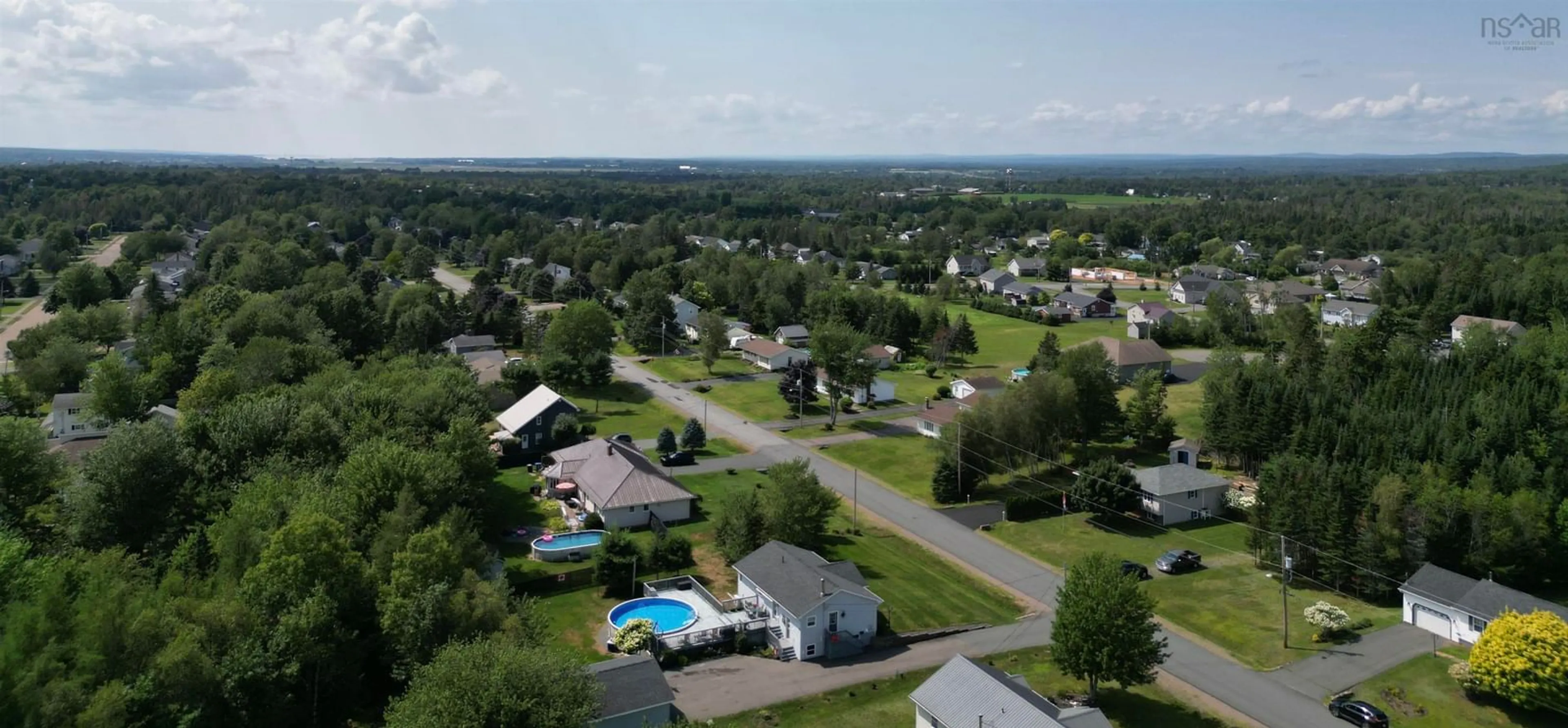 A pic from outside/outdoor area/front of a property/back of a property/a pic from drone, water/lake/river/ocean view for 148 Forest Hill Dr, Valley Nova Scotia B2N 6K1