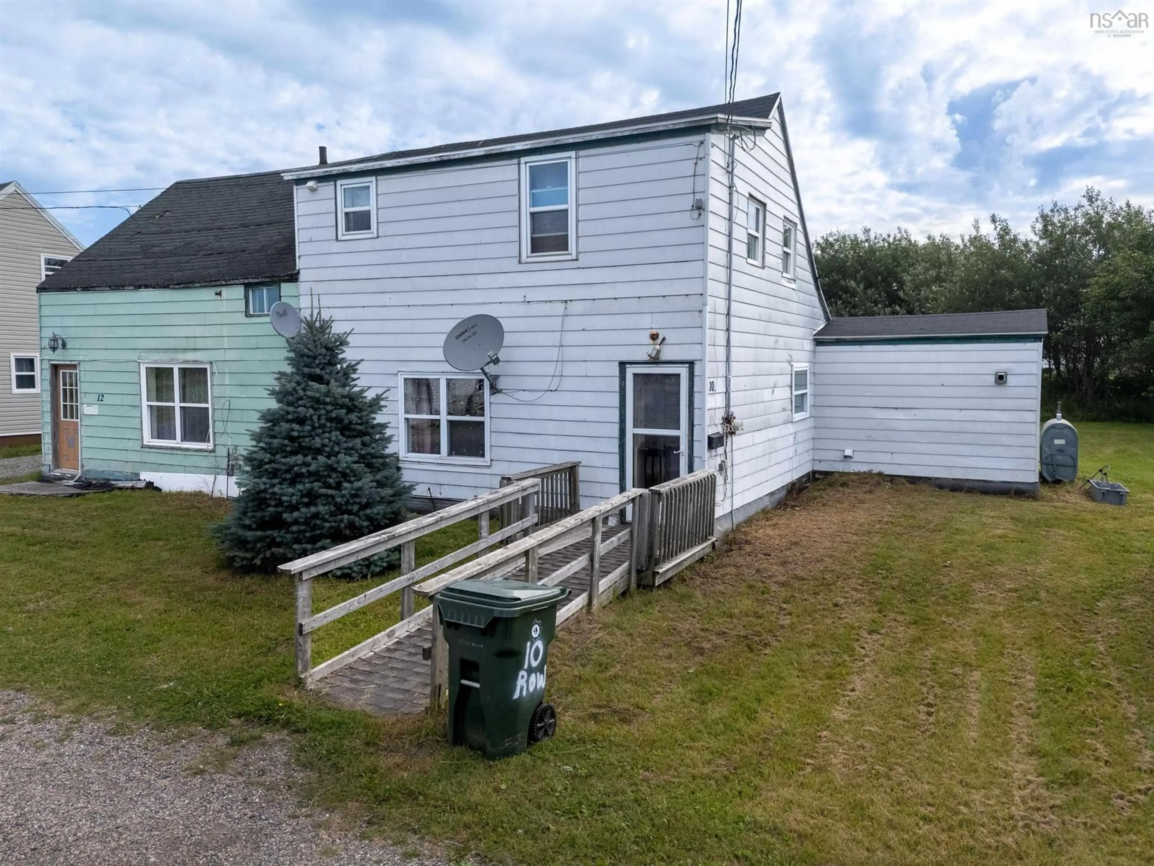 A pic from outside/outdoor area/front of a property/back of a property/a pic from drone, street for 10 Row Street, Glace Bay Nova Scotia B1A 4T7