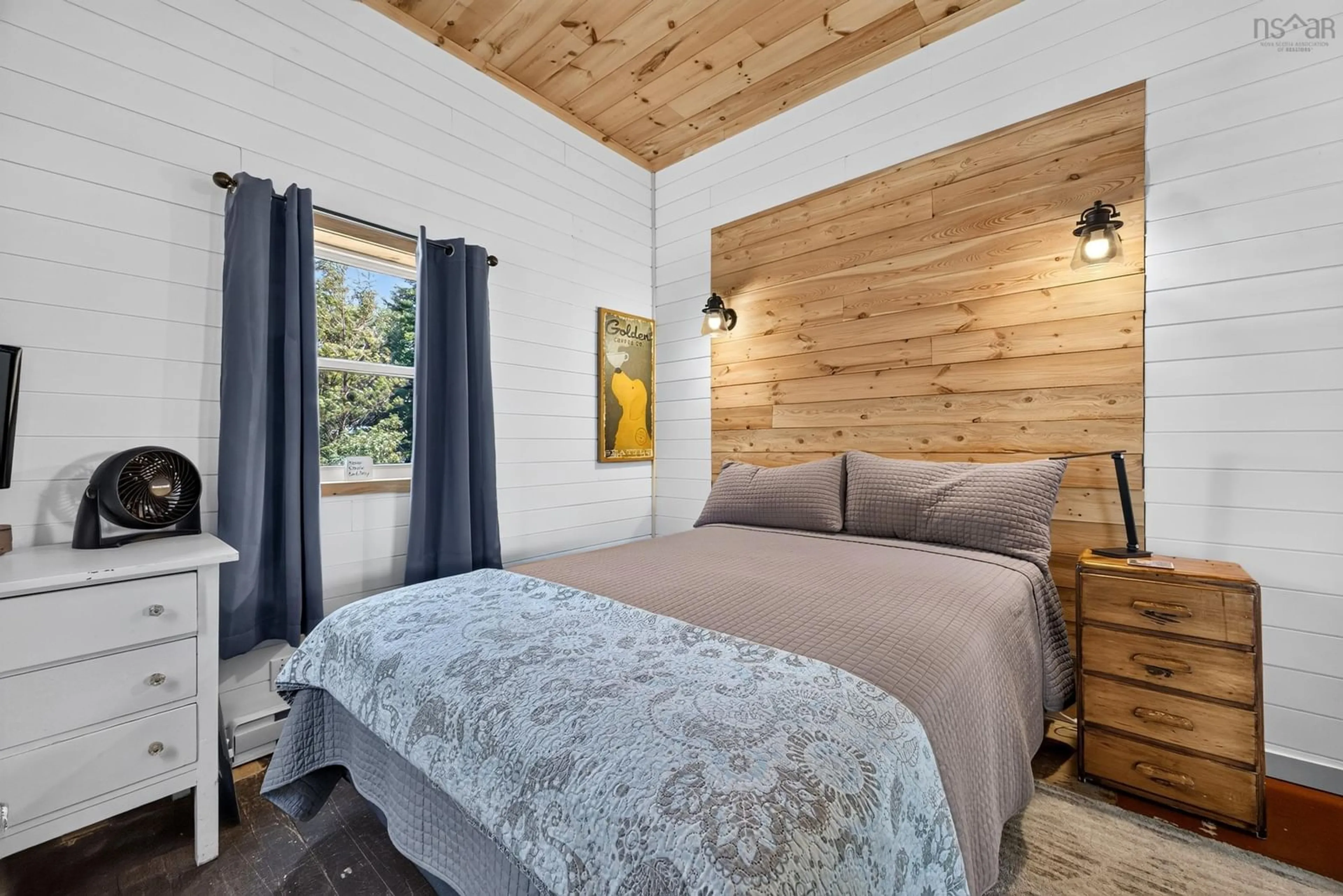 Bedroom with bed, wood/laminate floor for 33 Fundy Bay Lane, Debert Nova Scotia B0M 1G0