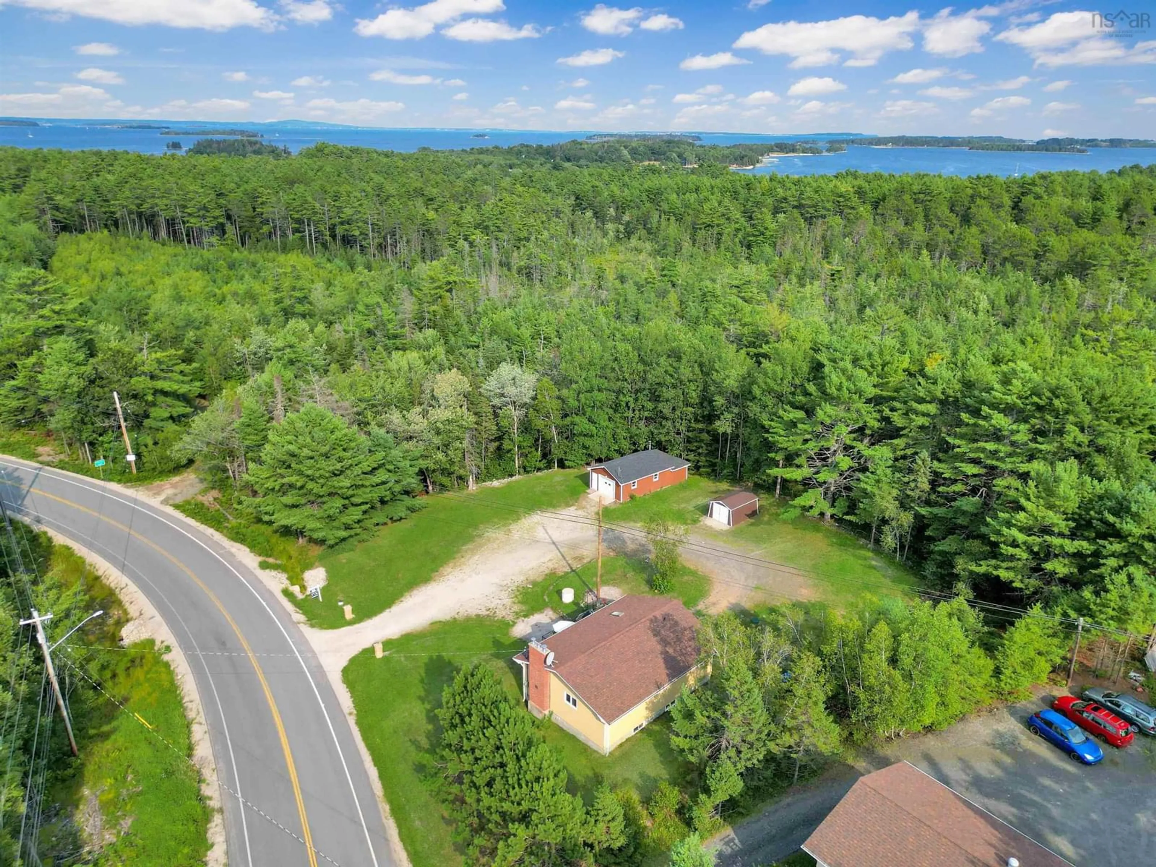 A pic from outside/outdoor area/front of a property/back of a property/a pic from drone, water/lake/river/ocean view for 7251 Highway 3, Martins River Nova Scotia B0J 2E0