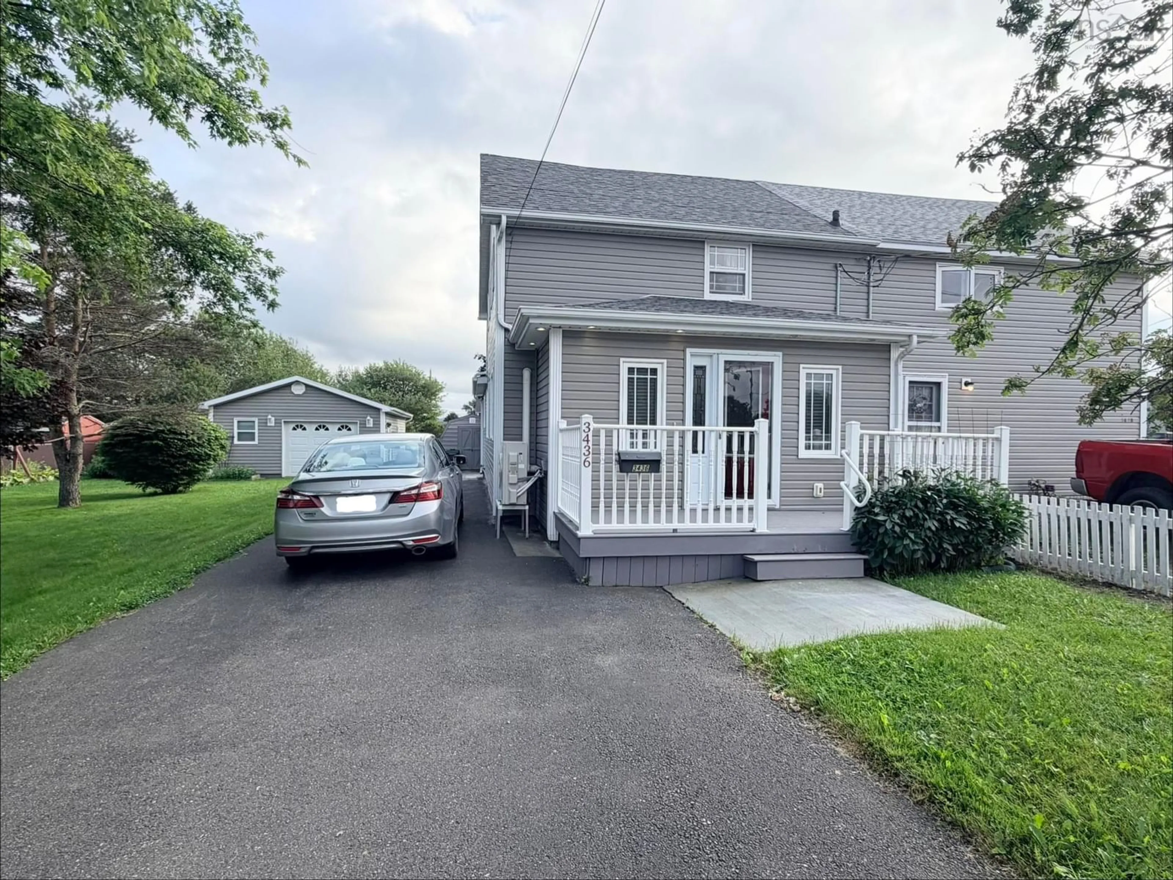 A pic from outside/outdoor area/front of a property/back of a property/a pic from drone, street for 3436 Wood Ave, New Waterford Nova Scotia B1H 1V3